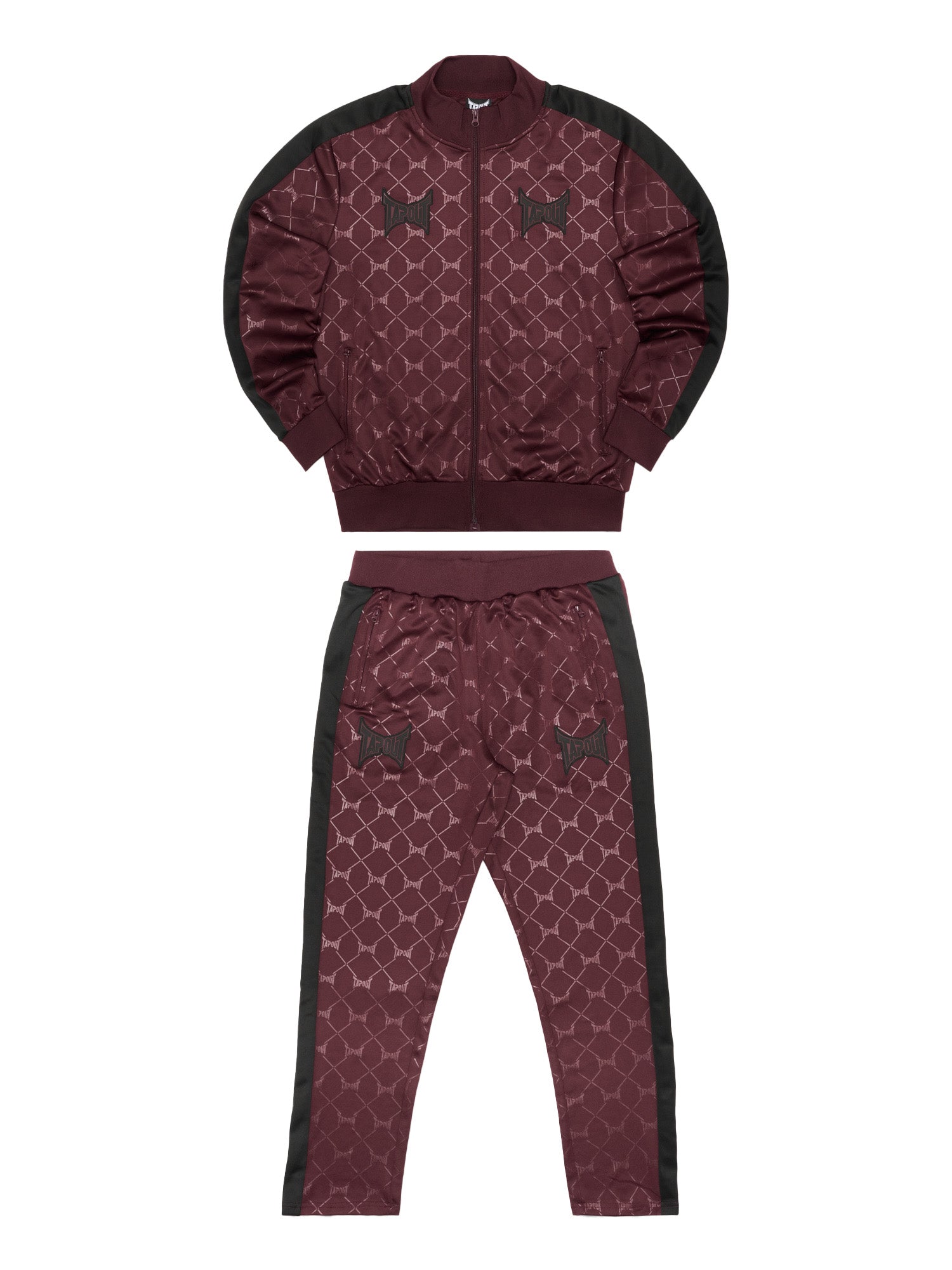 Tapout Herren Jogginganzug Oxblood in normaler Passform