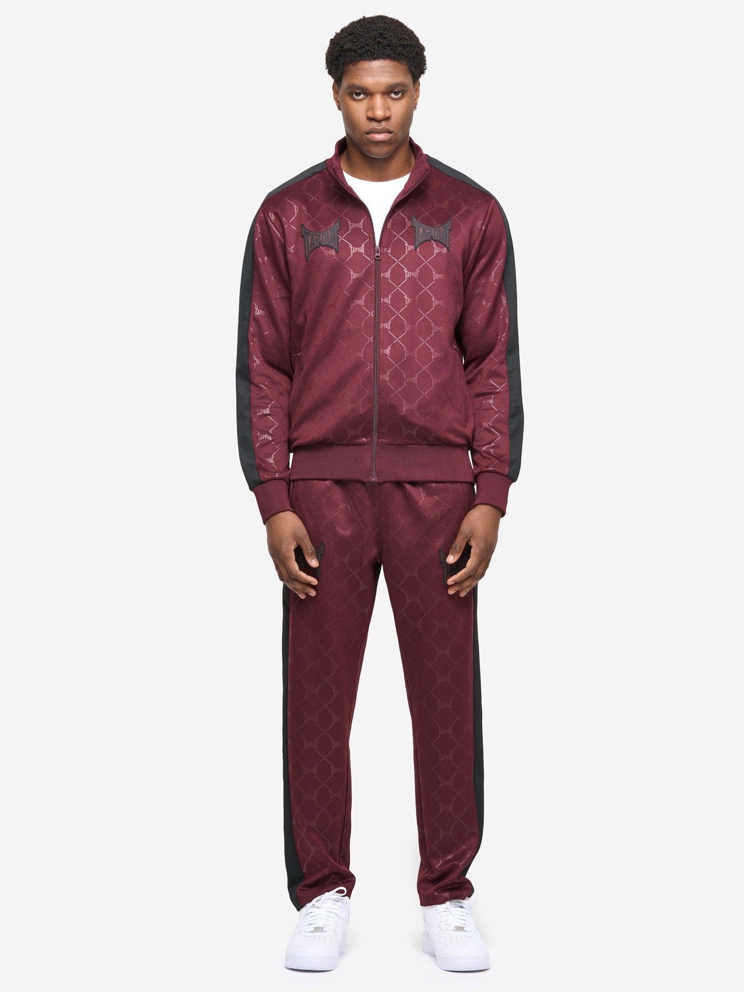 Tapout Herren Jogginganzug Oxblood in normaler Passform