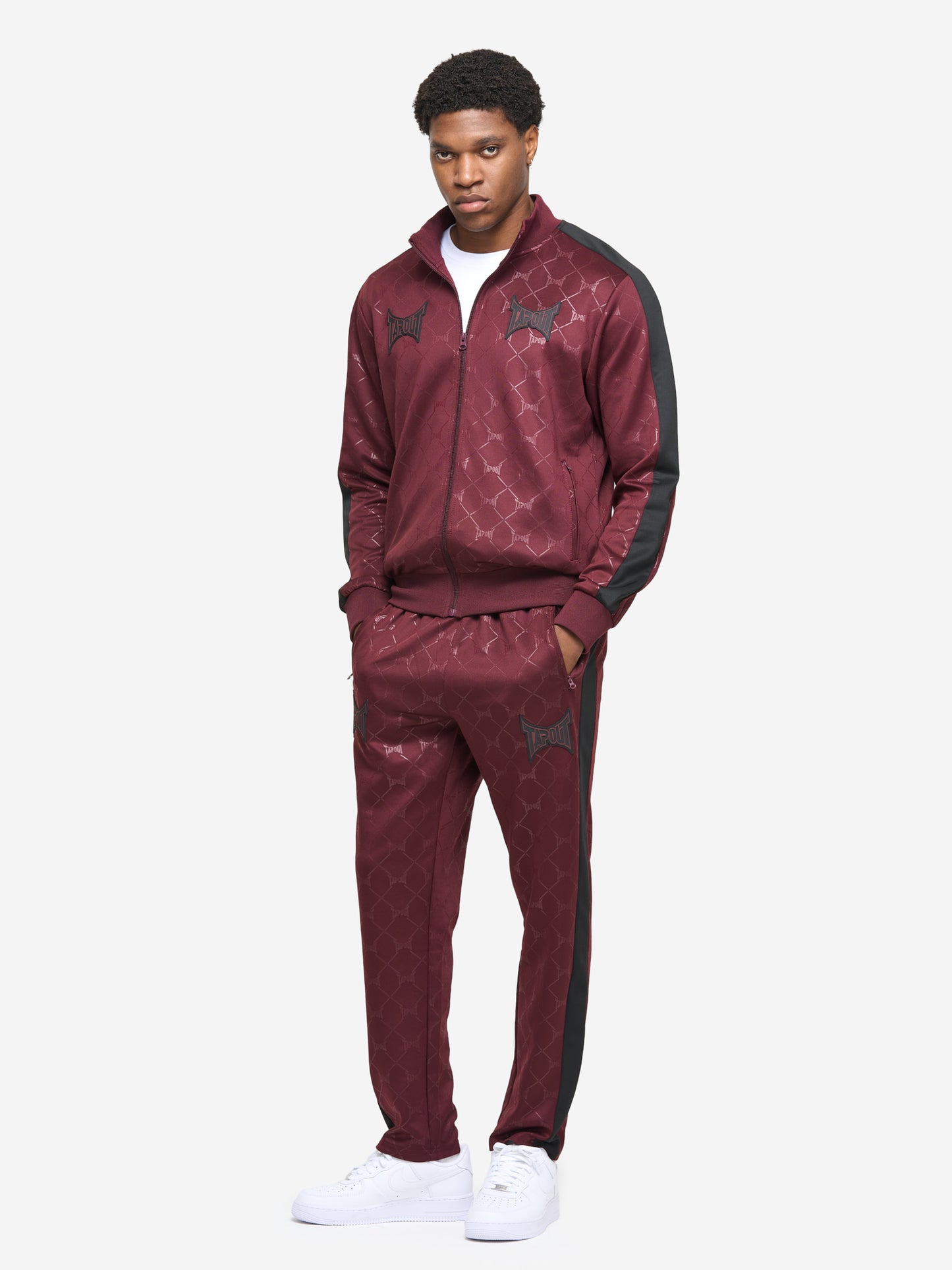 Tapout Herren Jogginganzug Oxblood in normaler Passform