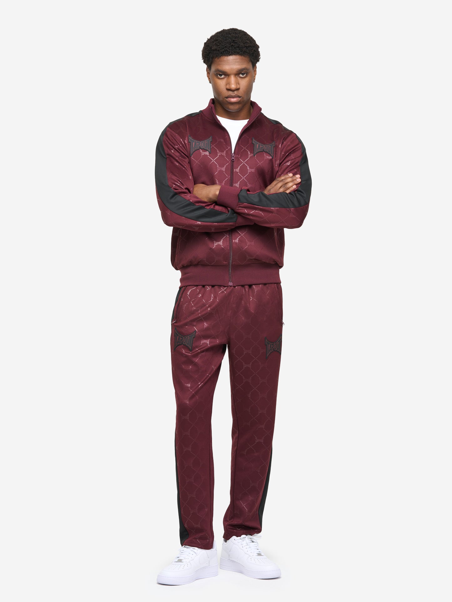Tapout Herren Jogginganzug Oxblood in normaler Passform