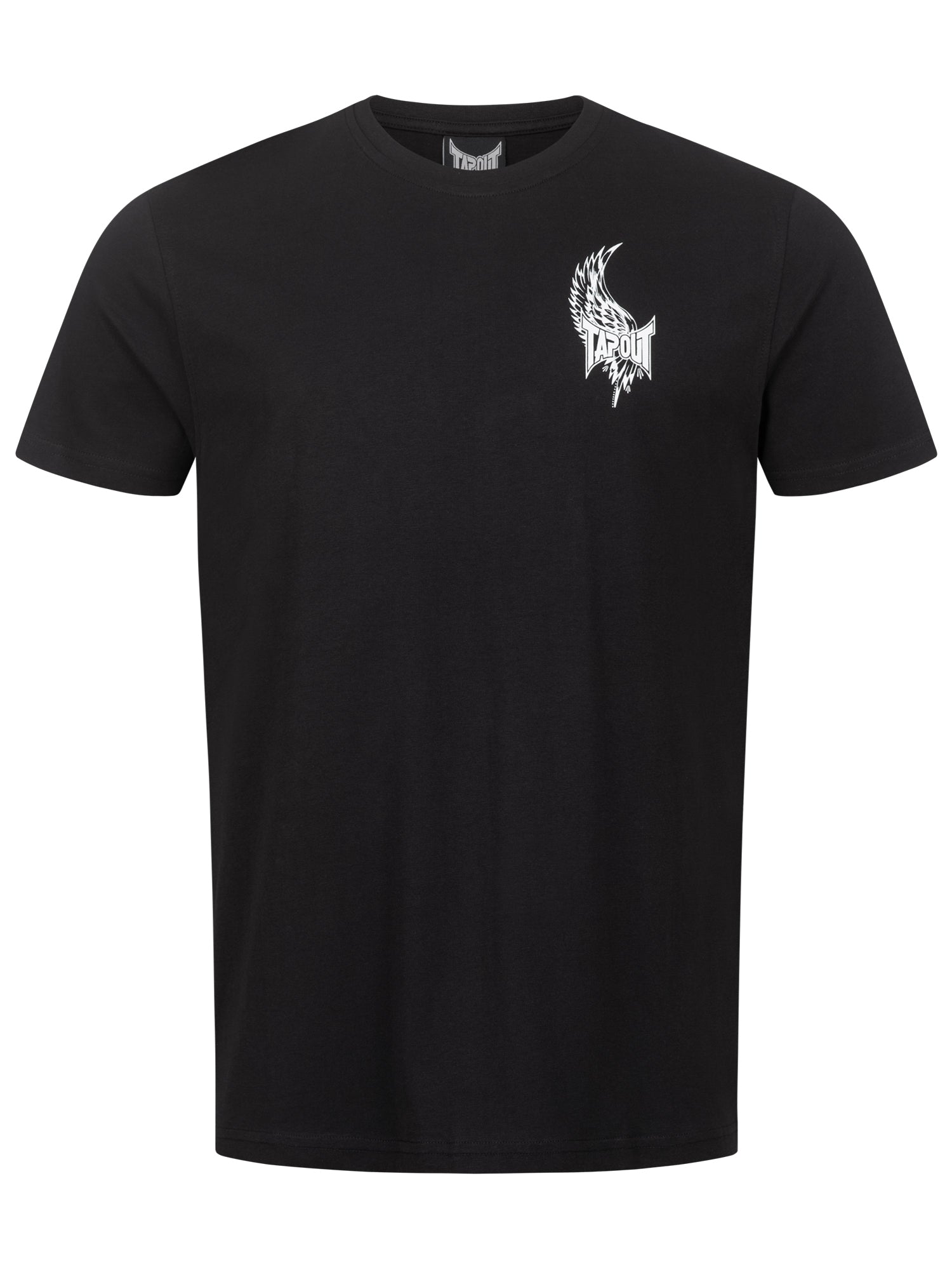 Schwarzes Tapout Herren T-Shirt mit Backprint und Frontprint