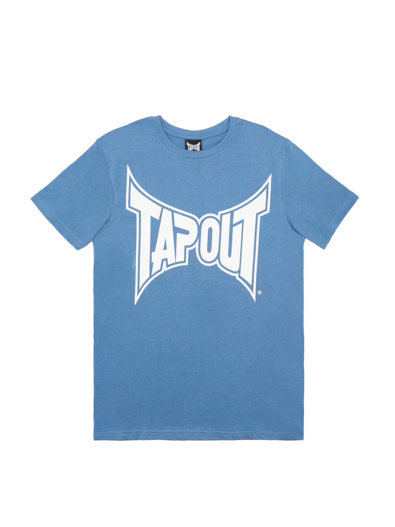Tapout Herren T-Shirt Blau, normale Passform, Rundhals mit Logo-Print
