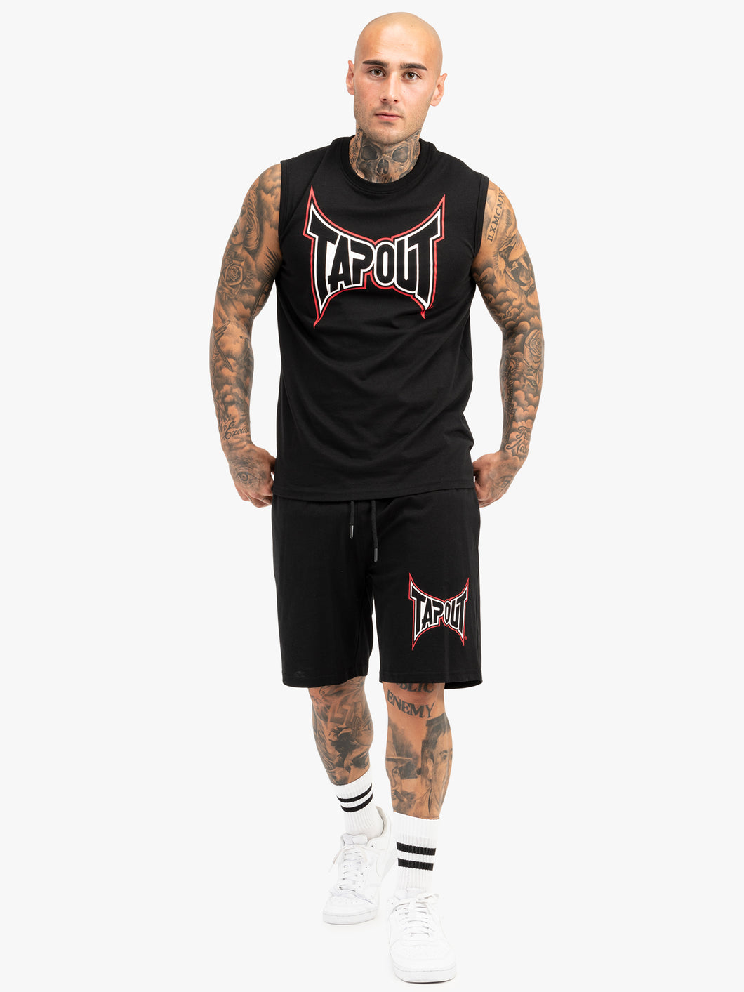 Tapout 940079 Dorissa Singlet & Shorts Set Schwarz