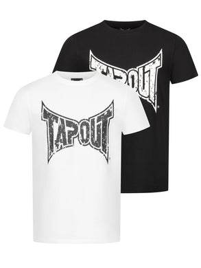 Tapout 940080 Amboyn T-Shirt Doppelpack Schwarz / Weiss