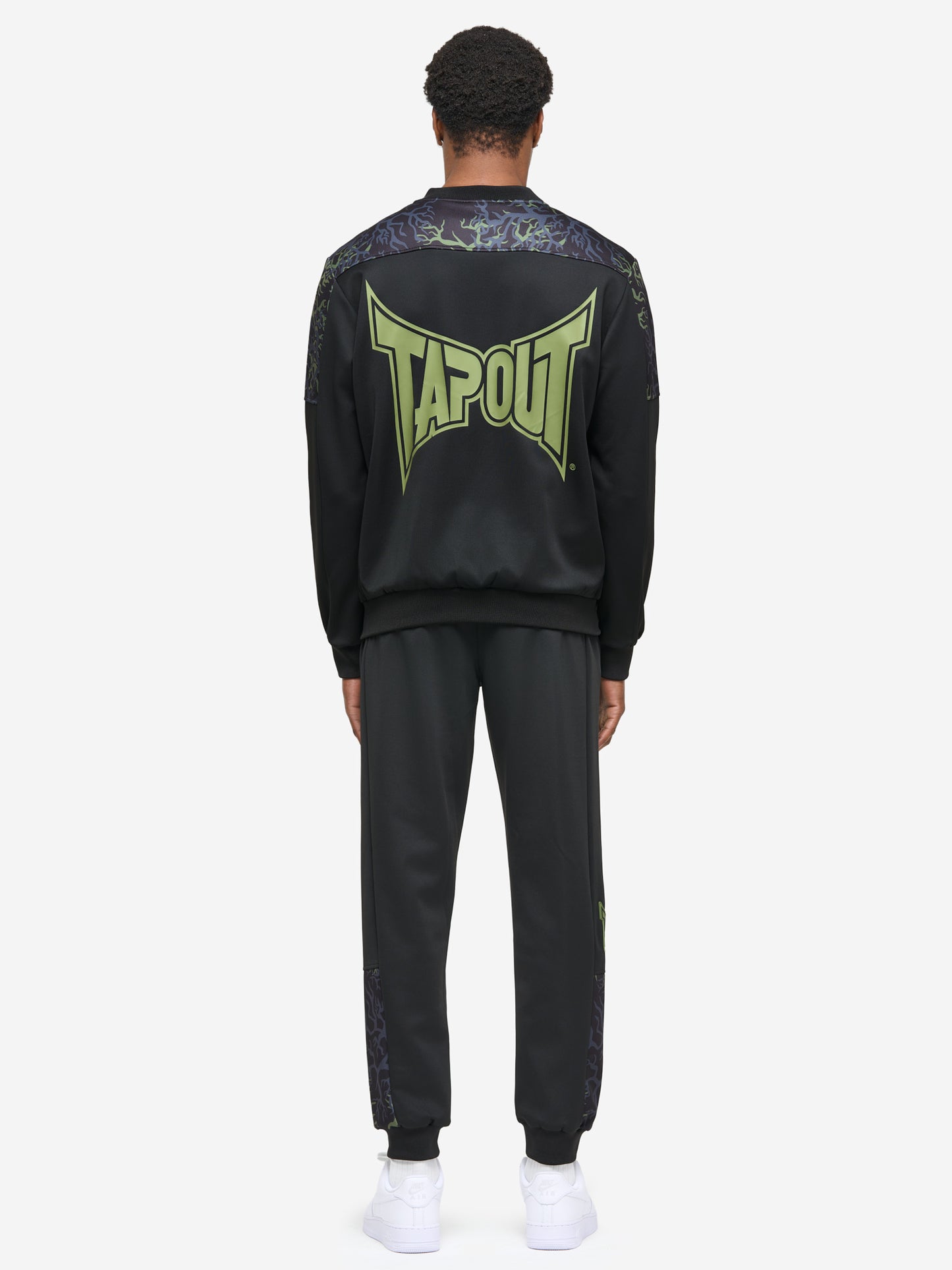 Tapout Herren Jogginganzug schwarz/grün normale Passform