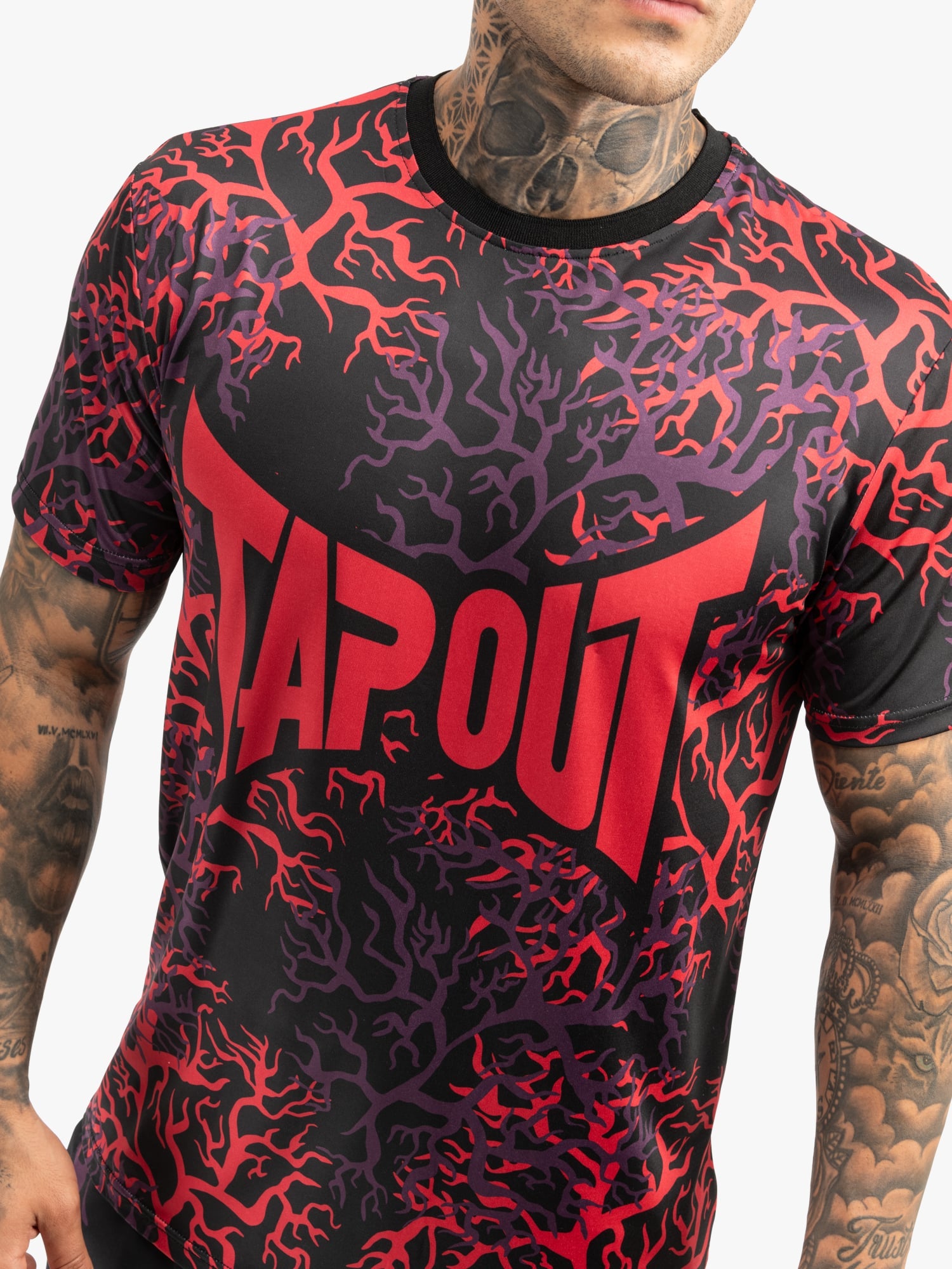 Tapout 940084 Rootstock T-Shirt Schwarz/Rot/Auber