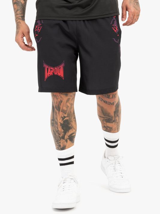 Tapout 940086 Taproot Shorts Schwarz/Rot/Auber