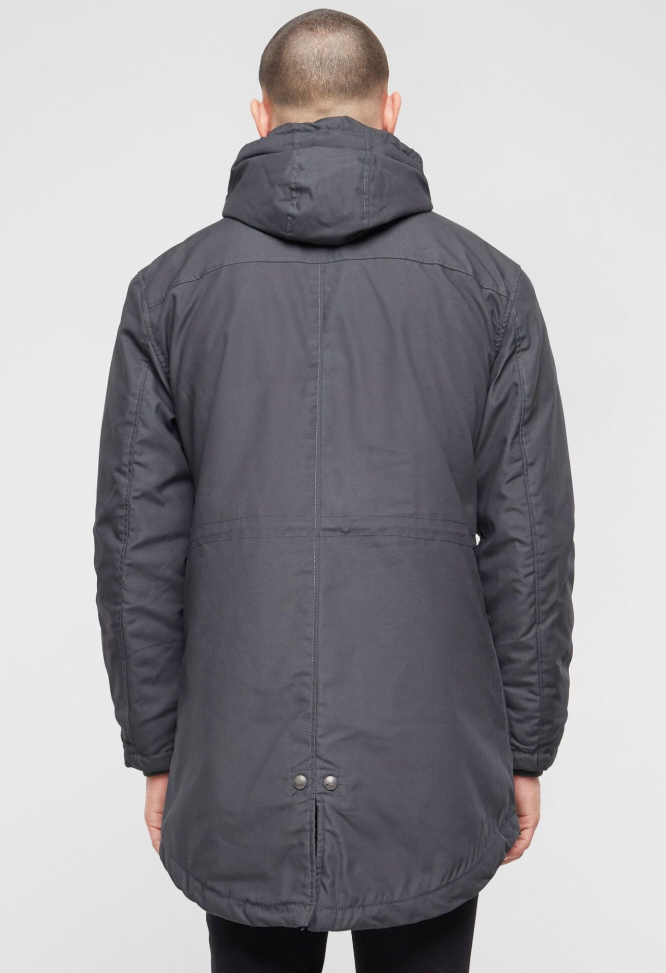 Brandit Marsh Lake Teddyparka anthracite mit Teddyfell und Taillenzug