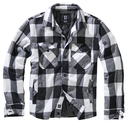 BRANDIT Lumber Jacket - weiss schwarz