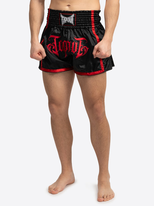 Tapout 960046 Diablo Thaibox-Hose Schwarz/Rot