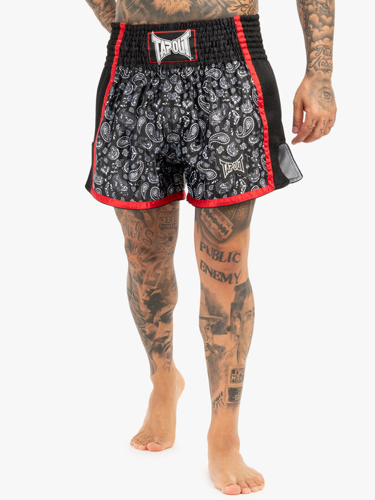 Tapout 960047 Camino Thaibox-Hose Schwarz/Rot/Weiss