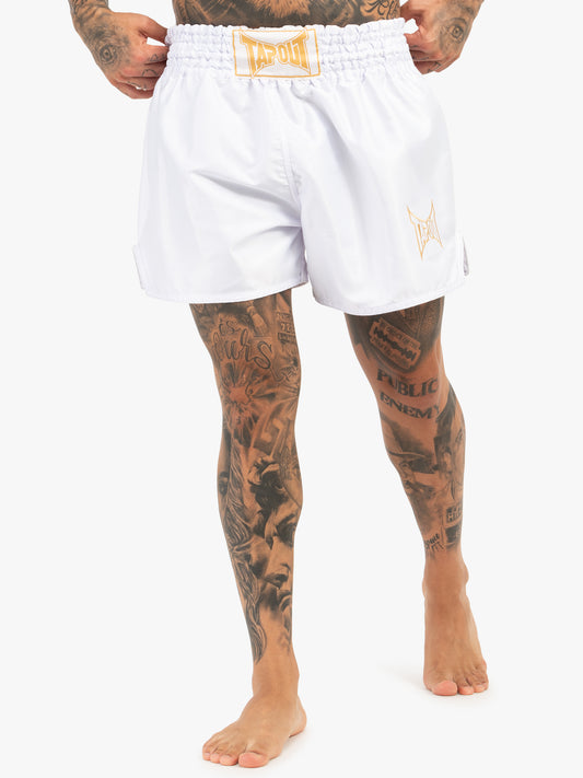 Tapout 960056 Zorrey Thai-Boxhose Weiss/Gold