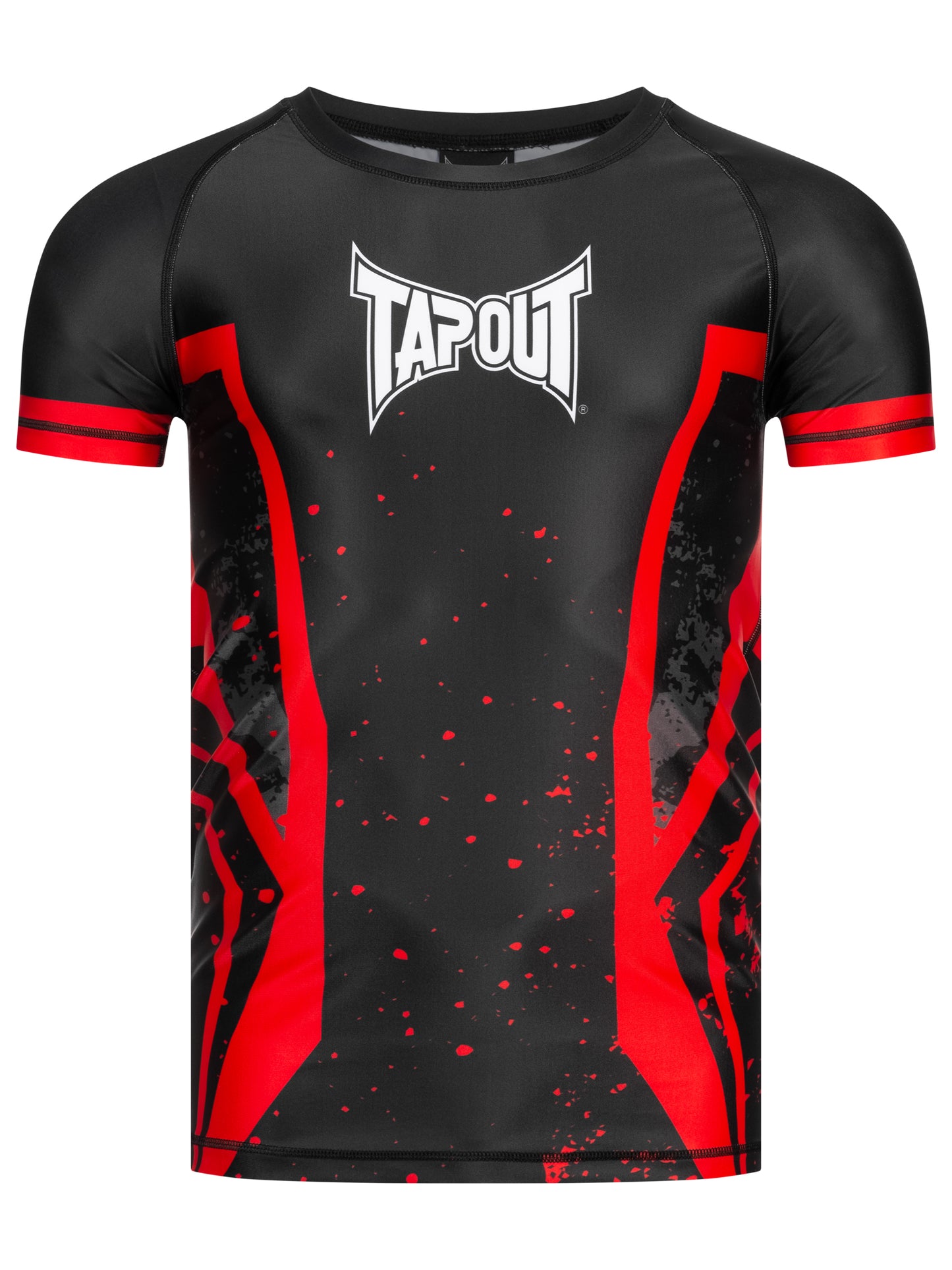 TAPOUT MMA Funktions-T-Shirt, schwarz, elastisch und atmungsaktiv, mit Logodruck und sportlichem Design