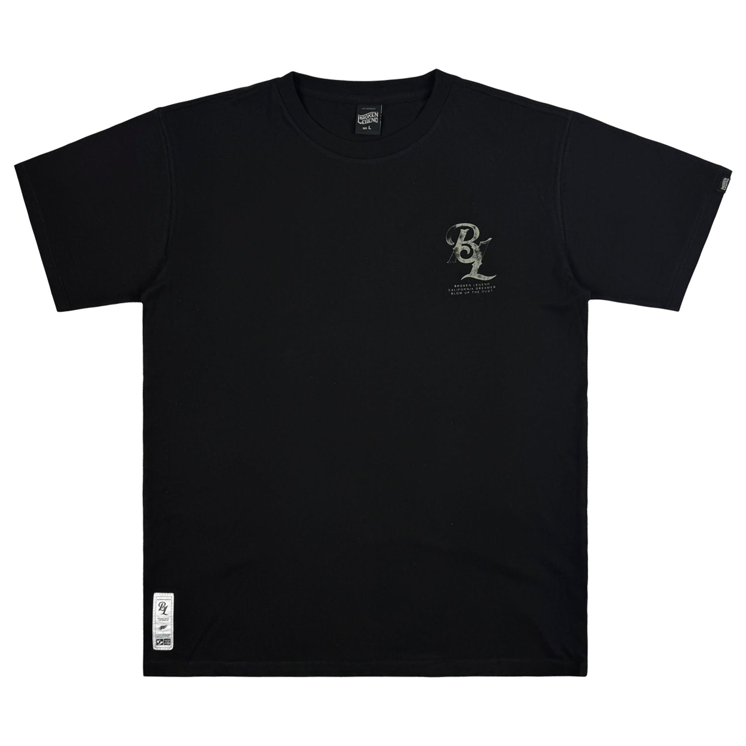 Yakuza Premium Herren T-Shirt Broken Legend in Schwarz mit kleinem Logo-Brustprint auf der linken Seite.