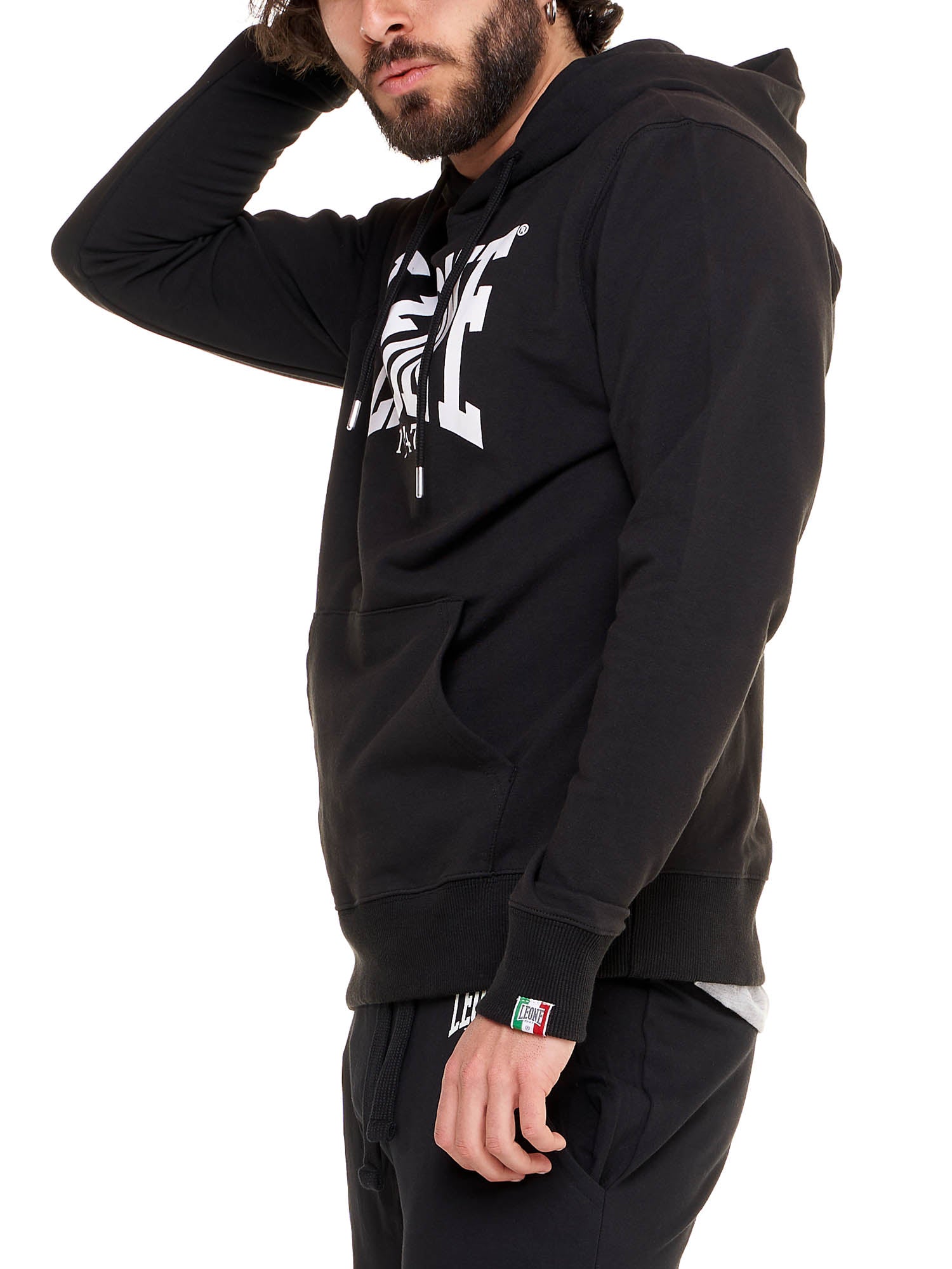 Leone - Big Logo Kapuzensweatshirt Schwarz