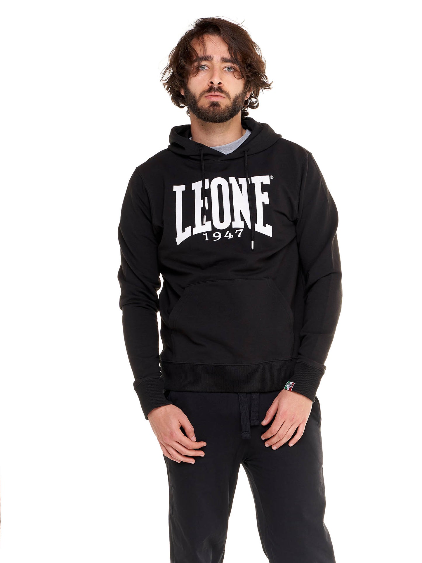 Leone - Big Logo Kapuzensweatshirt Schwarz