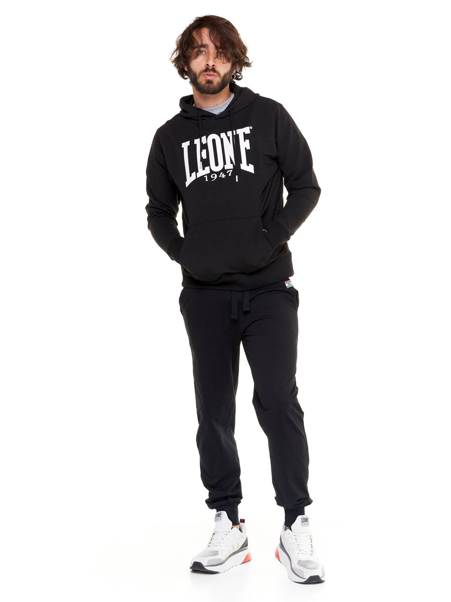 Leone - Big Logo Kapuzensweatshirt Schwarz