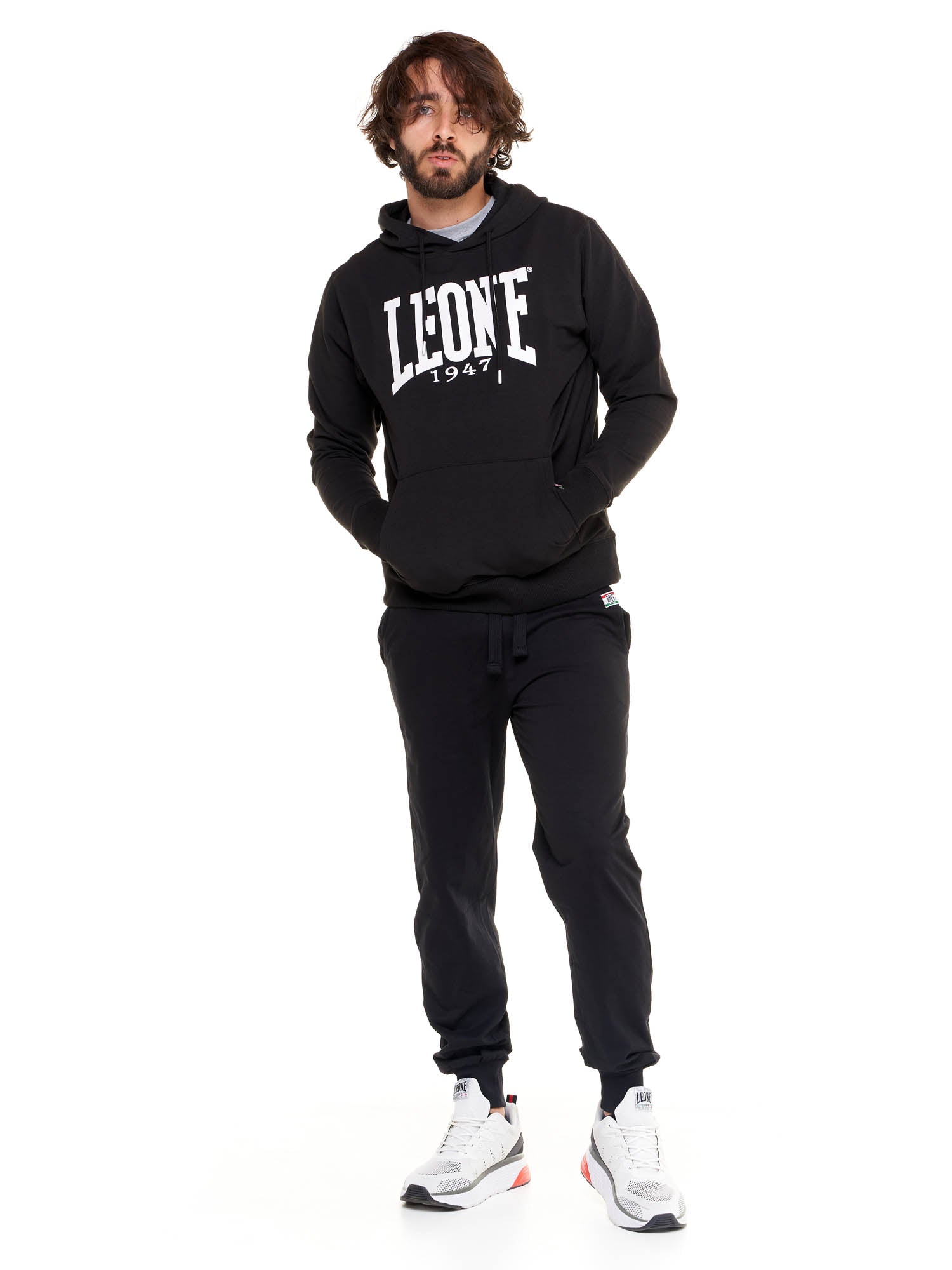 Leone - Big Logo Kapuzensweatshirt Schwarz