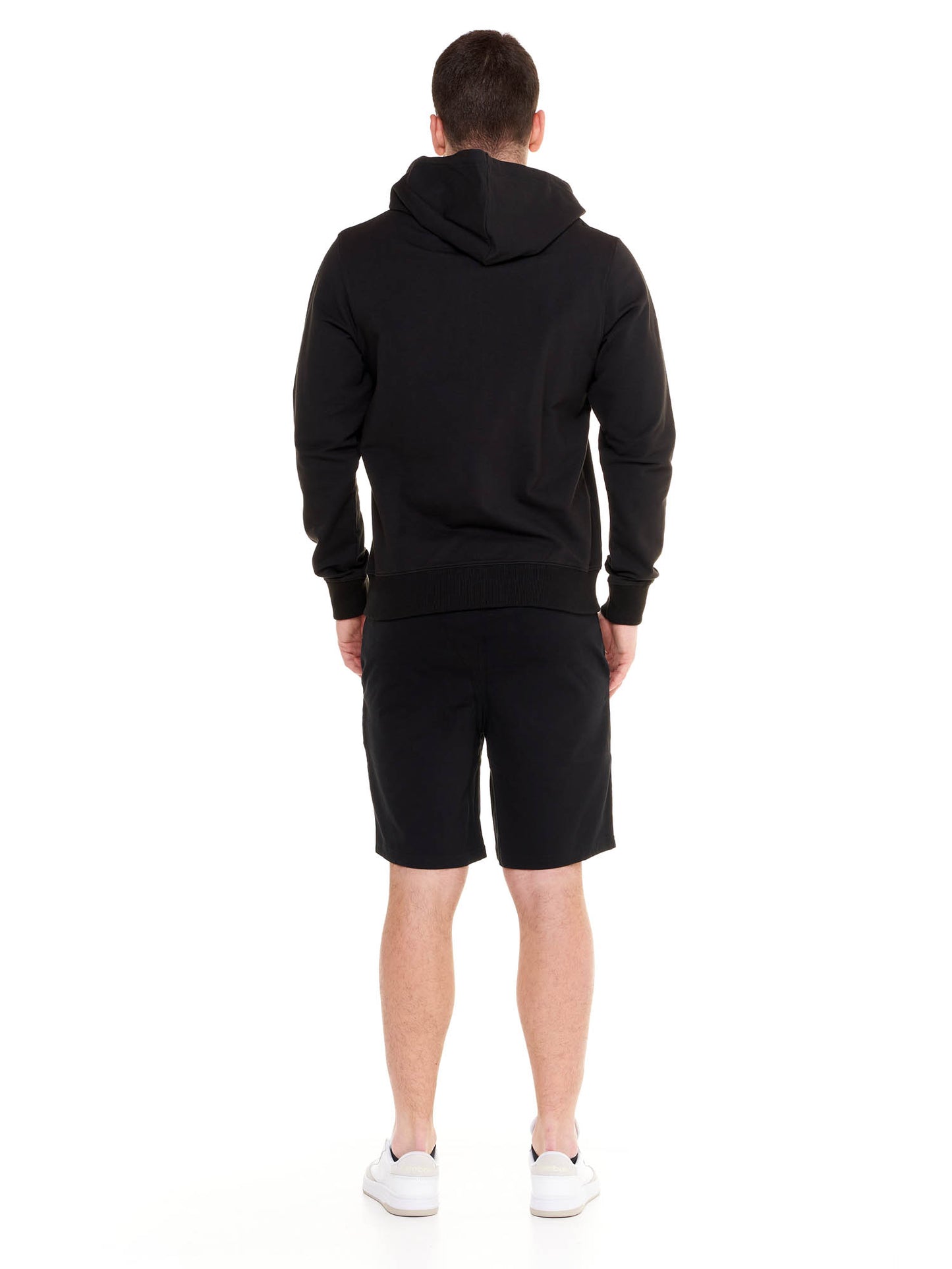 Leone - Big Logo Kapuzensweatzipjacke Schwarz