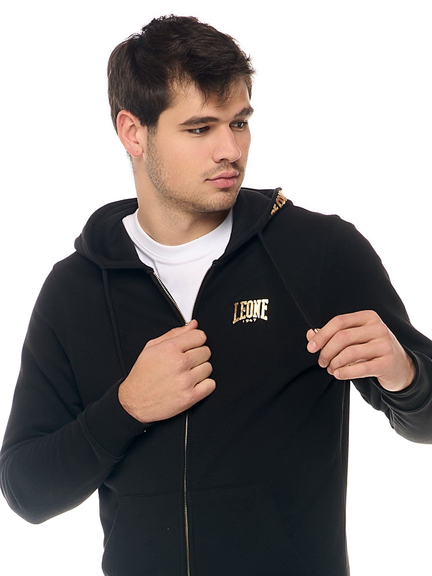 Leone - New Gold Kapuzensweatjacke Schwarz