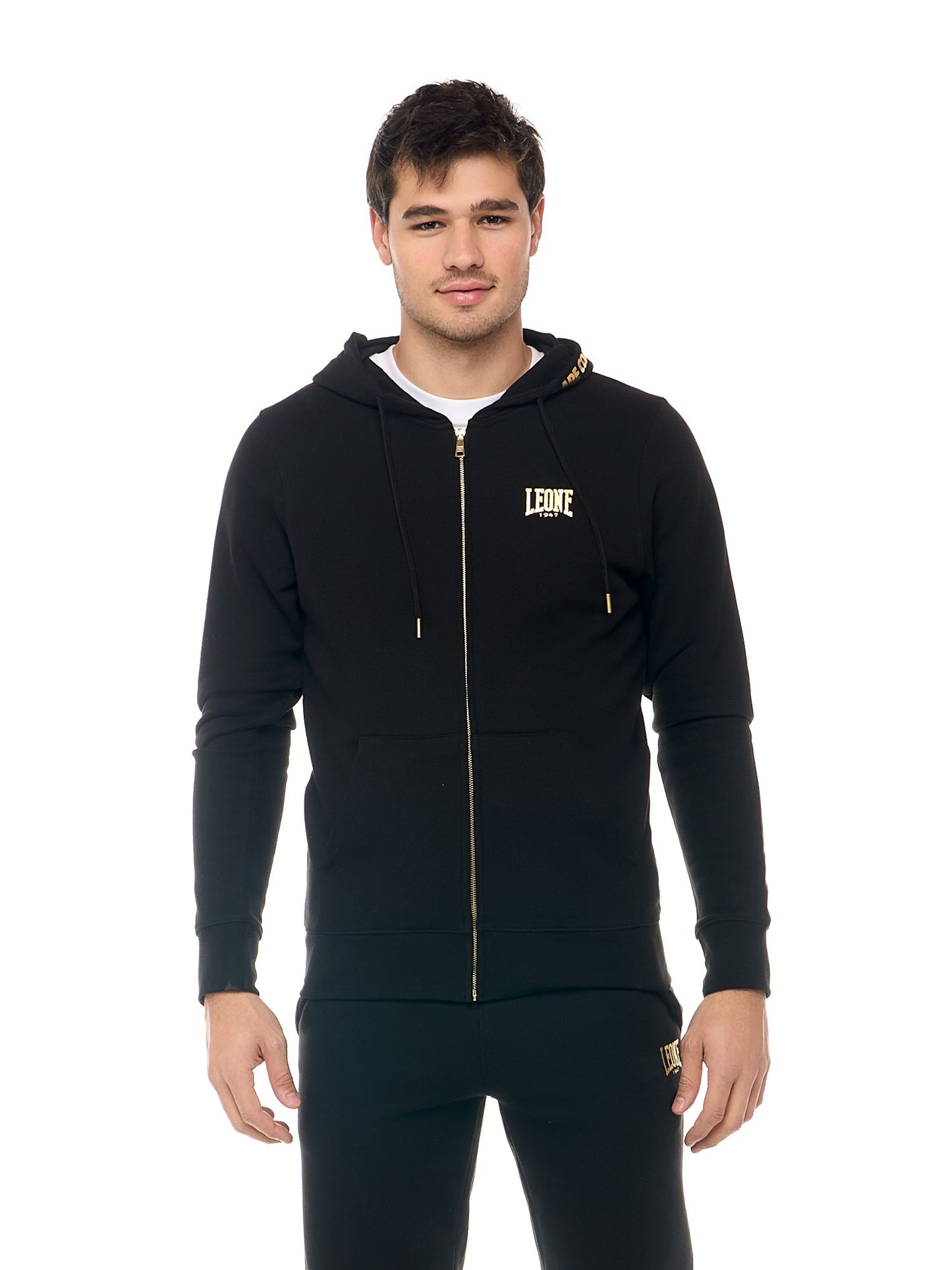 Leone - New Gold Kapuzensweatjacke Schwarz