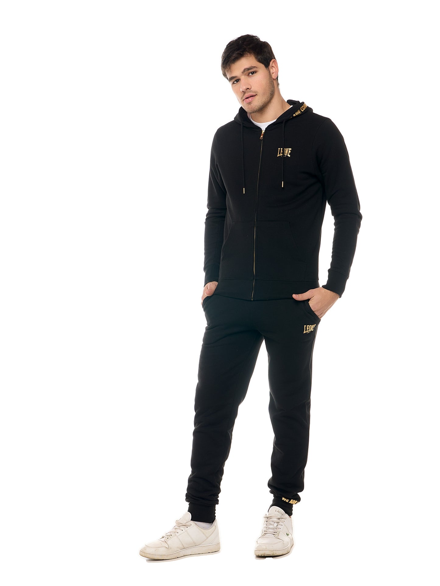 Leone - New Gold Kapuzensweatjacke Schwarz