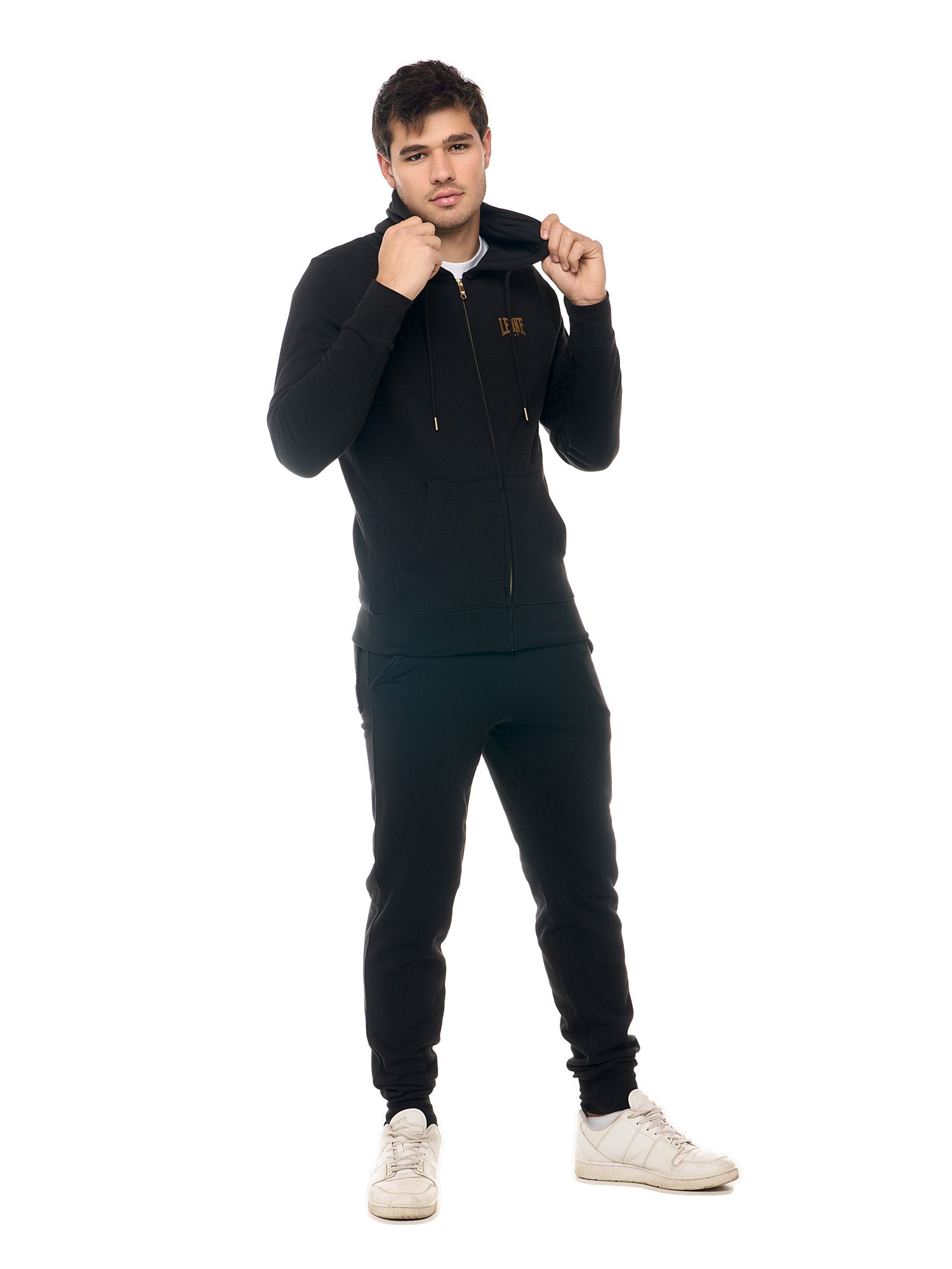 Leone - New Gold Kapuzensweatjacke Schwarz