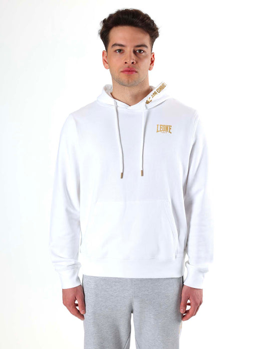 Leone - New Gold Kapuzensweatjacke Weiss