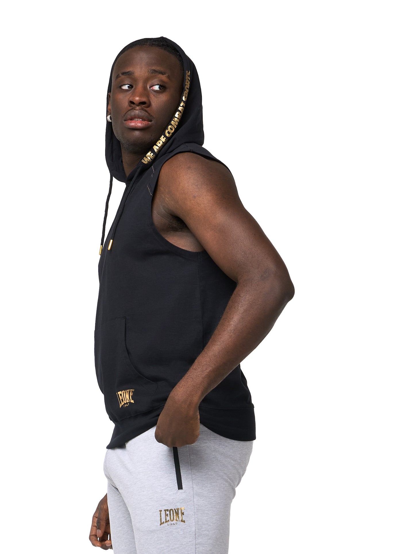 Leone - NEW GOLD Aermelloses T-Shirt/Kapuze Schwarz
