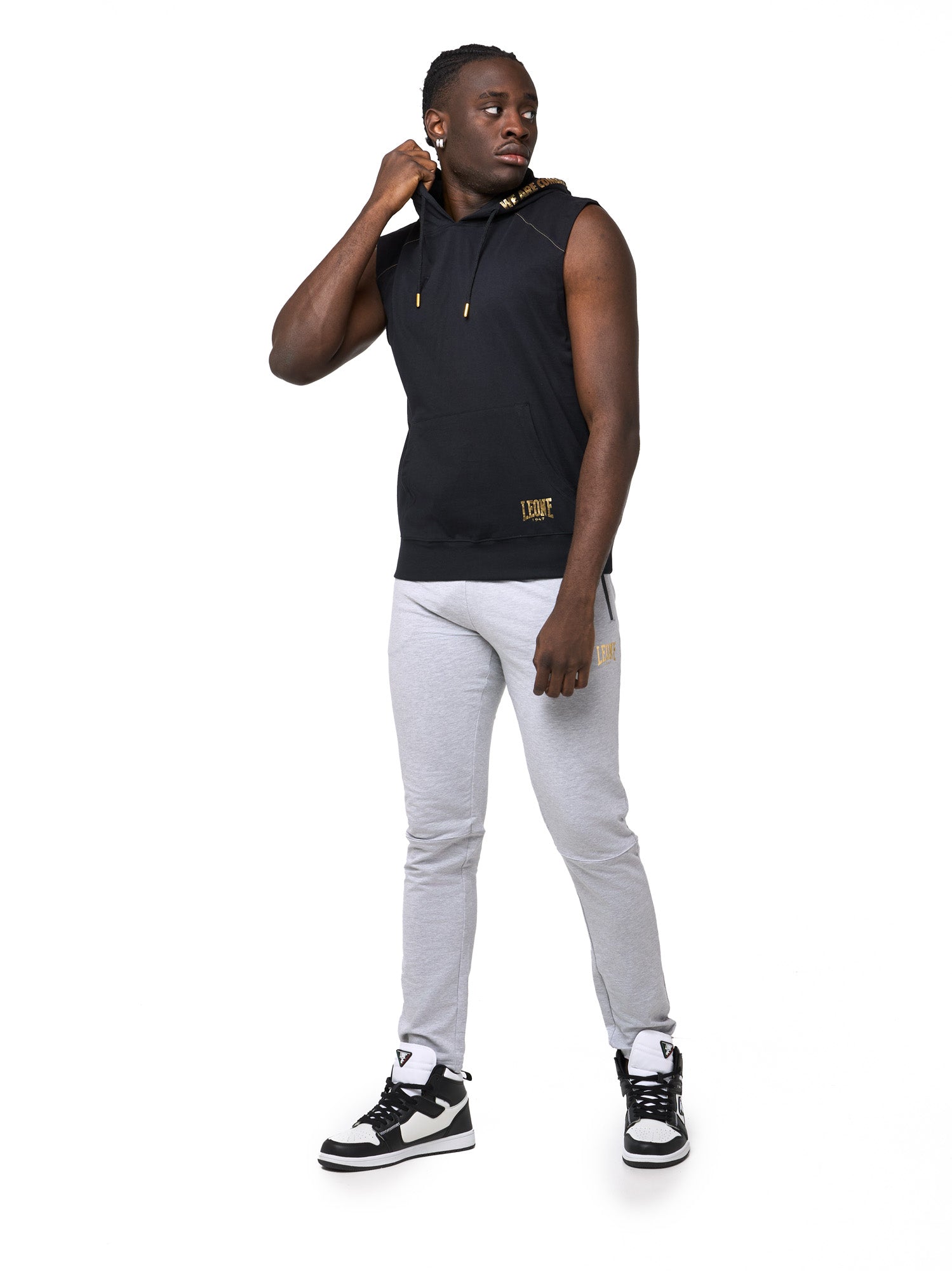 Leone - NEW GOLD Aermelloses T-Shirt/Kapuze Schwarz