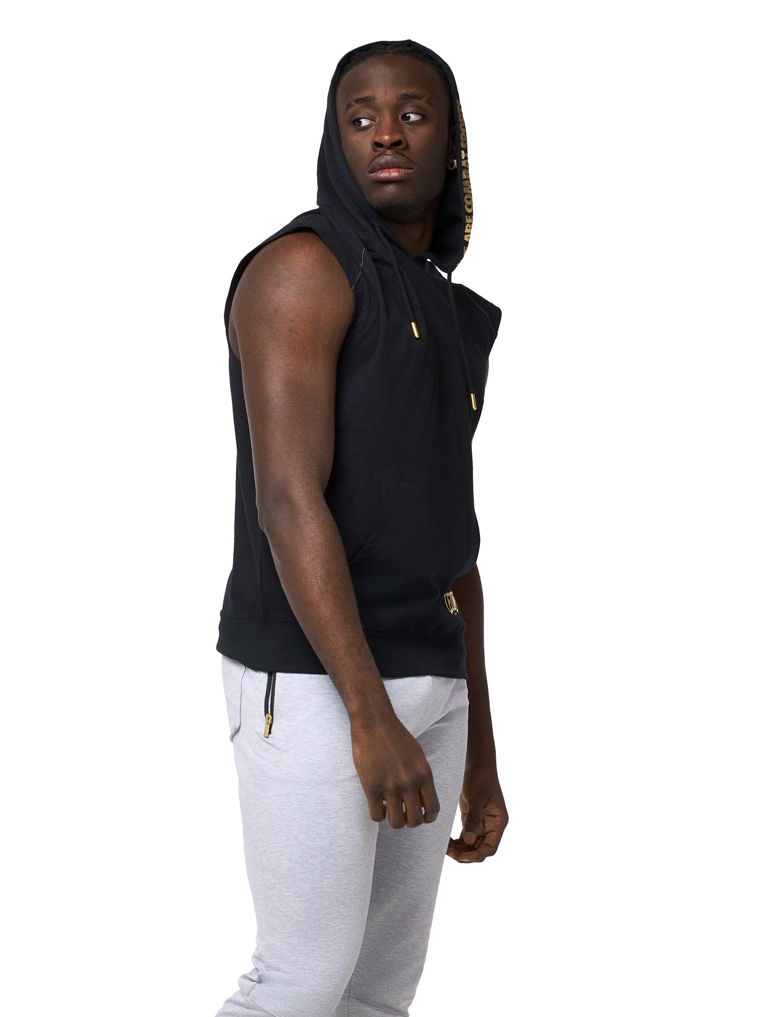 Leone - NEW GOLD Aermelloses T-Shirt/Kapuze Schwarz