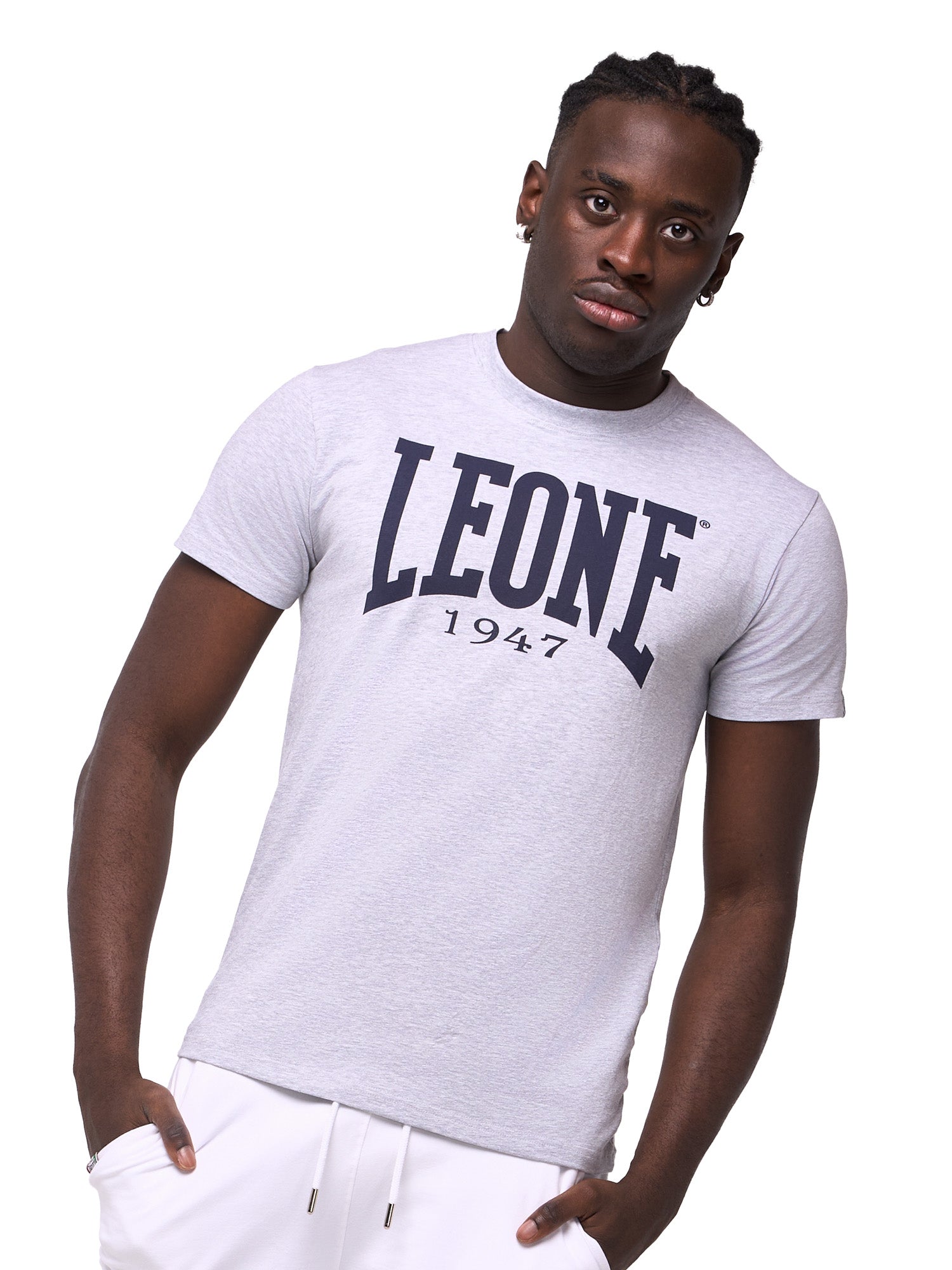 Leone Big Logo T-Shirt Marl Grey