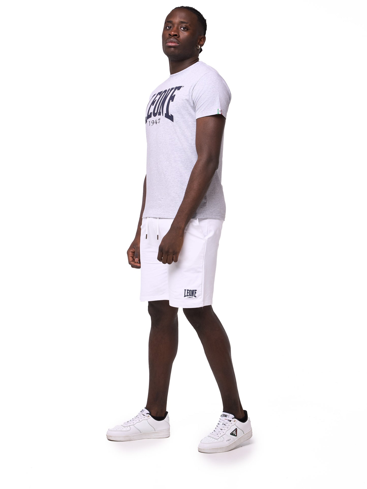 Leone Big Logo T-Shirt Marl Grey