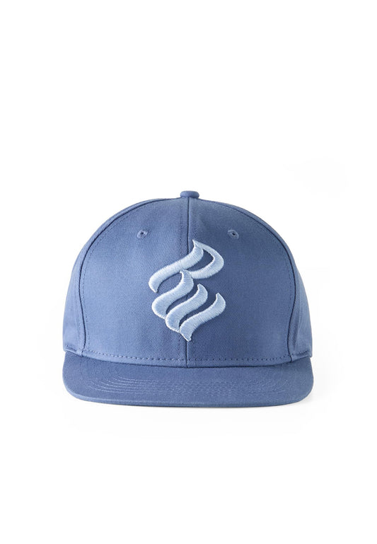 Rocawear CARTER Snap Back Cap in True Navy mit Logo-Stickerei – Frontansicht
