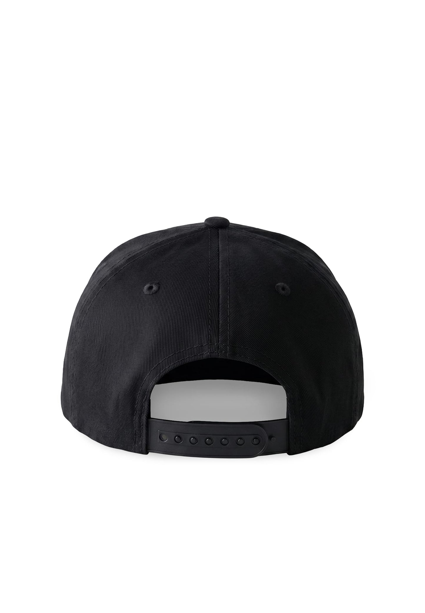 Rocawear CARTER Snap Back Cap in Schwarz mit verstellbarem Snapback-Verschluss – Rückansicht