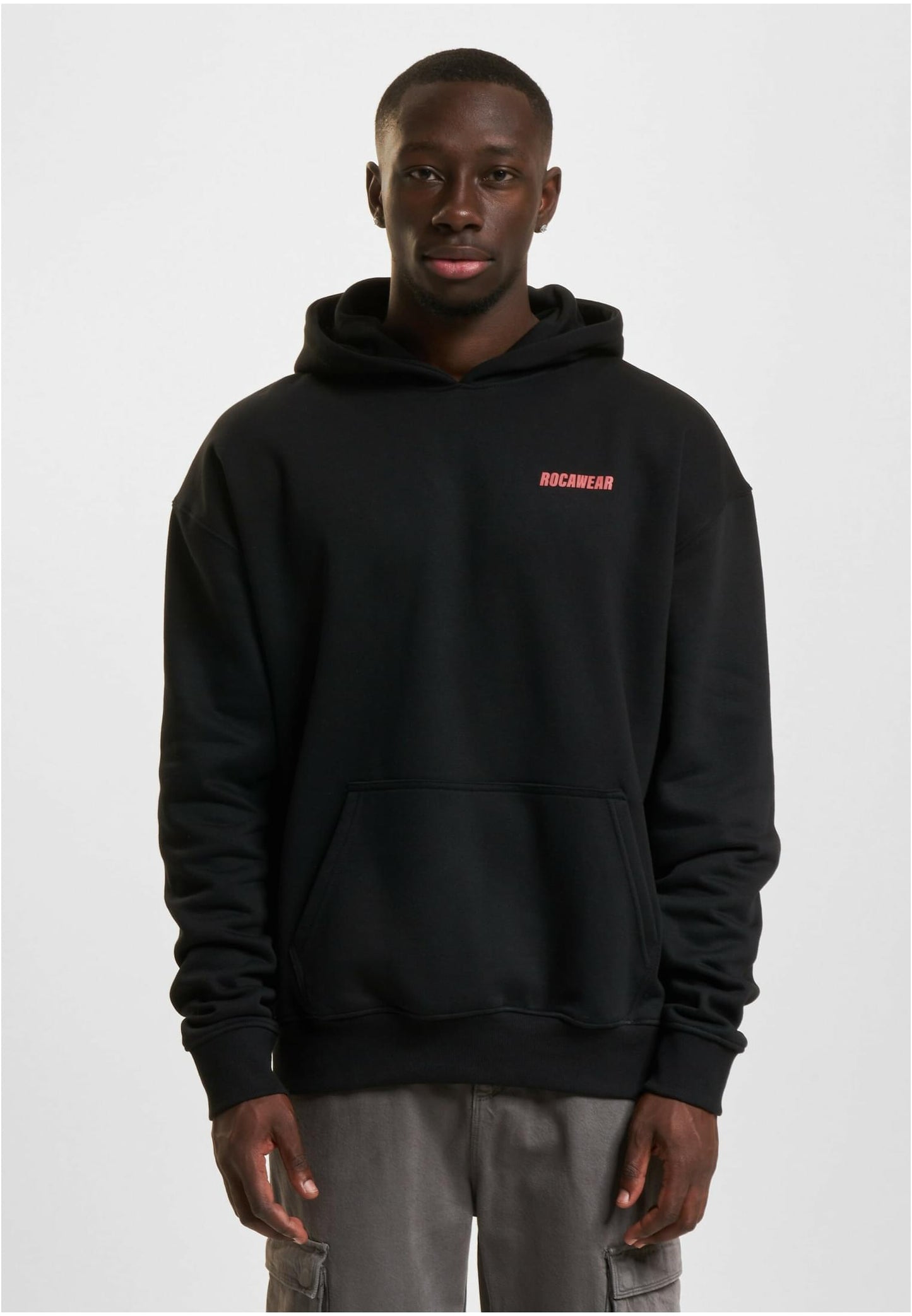 Rocawear Rocaworld Hoodie Herren Oversize Hoodie mit Logo auf der Brust und grossem Rueckenprint Front