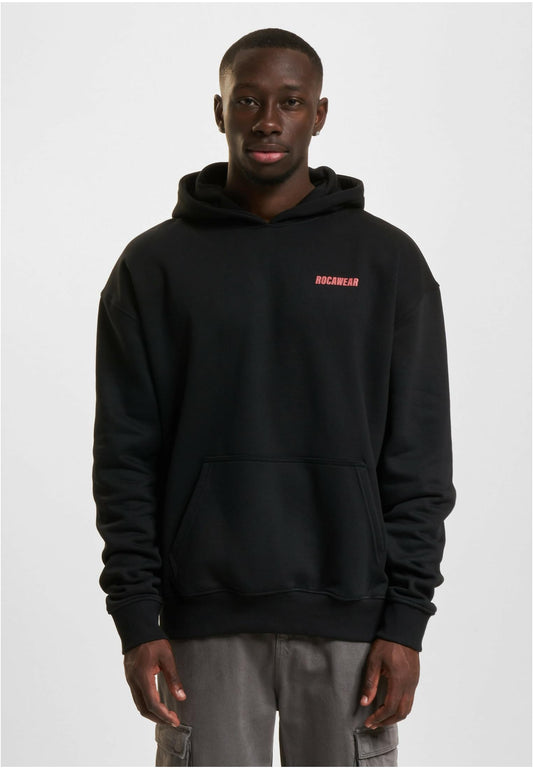 Rocawear Rocaworld Hoodie Herren Oversize Hoodie mit Logo auf der Brust und grossem Rueckenprint Front