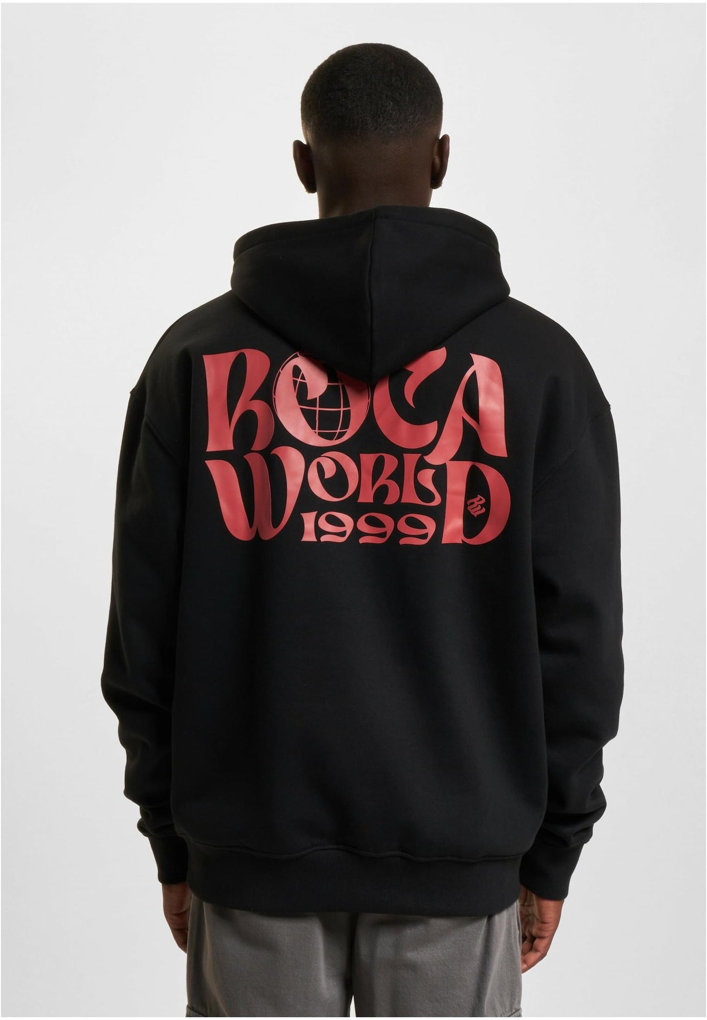 Rocawear Rocaworld Hoodie Herren Oversize Hoodie mit Logo auf der Brust und grossem Rueckenprint Back