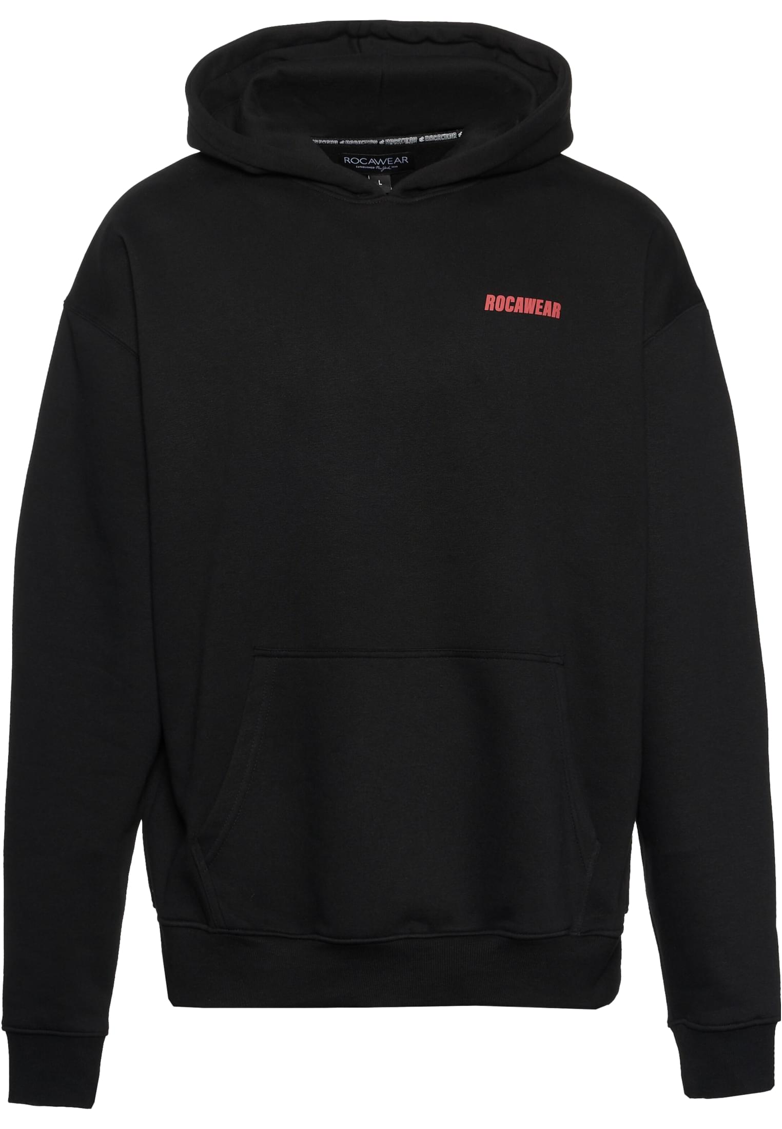 Rocawear Rocaworld Hoodie Herren Oversize Hoodie mit Logo auf der Brust und grossem Rueckenprint Produkt Front