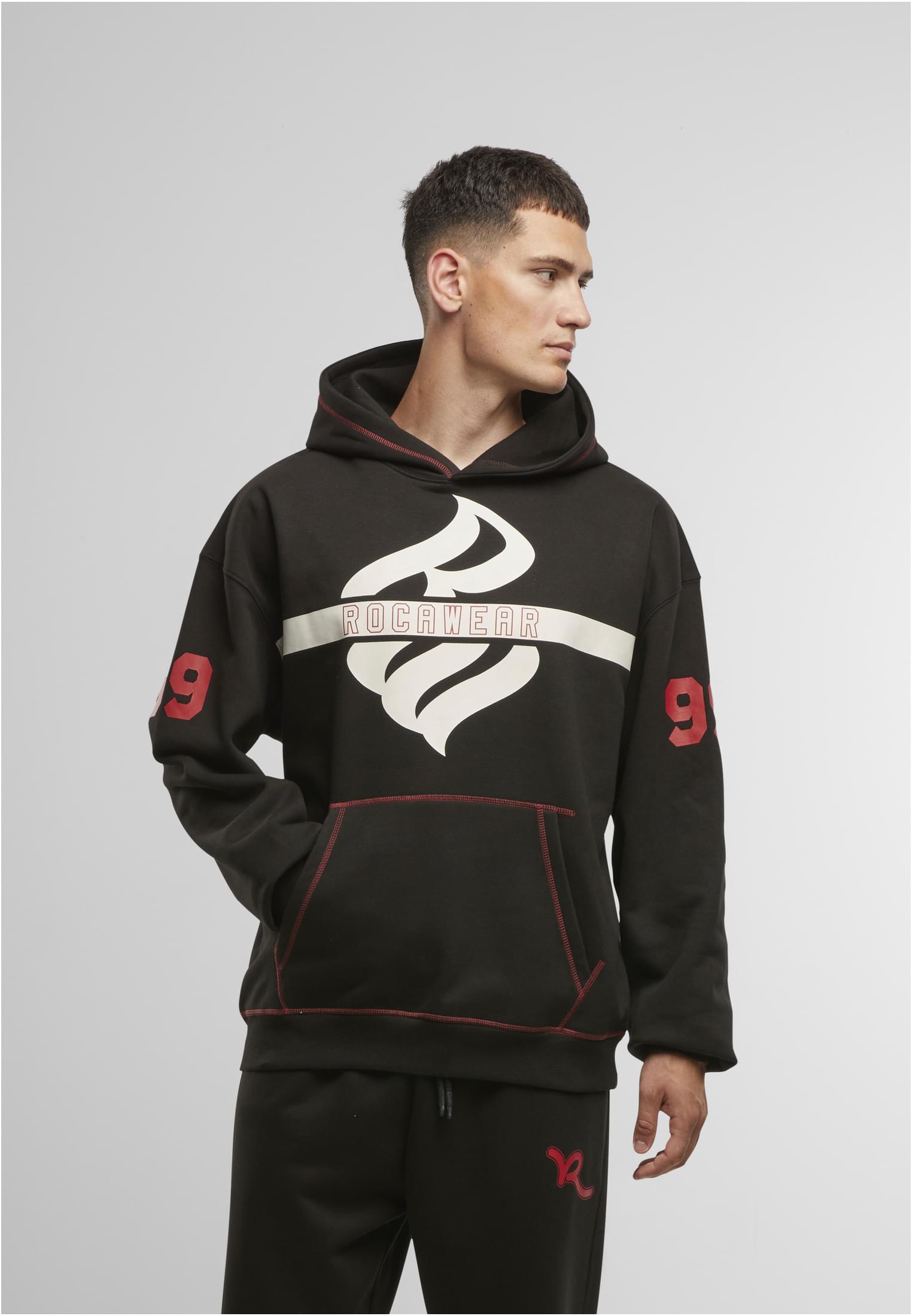 Rocawear Hoodie Pro Herren schwarz Vorderansicht mit Logo Print