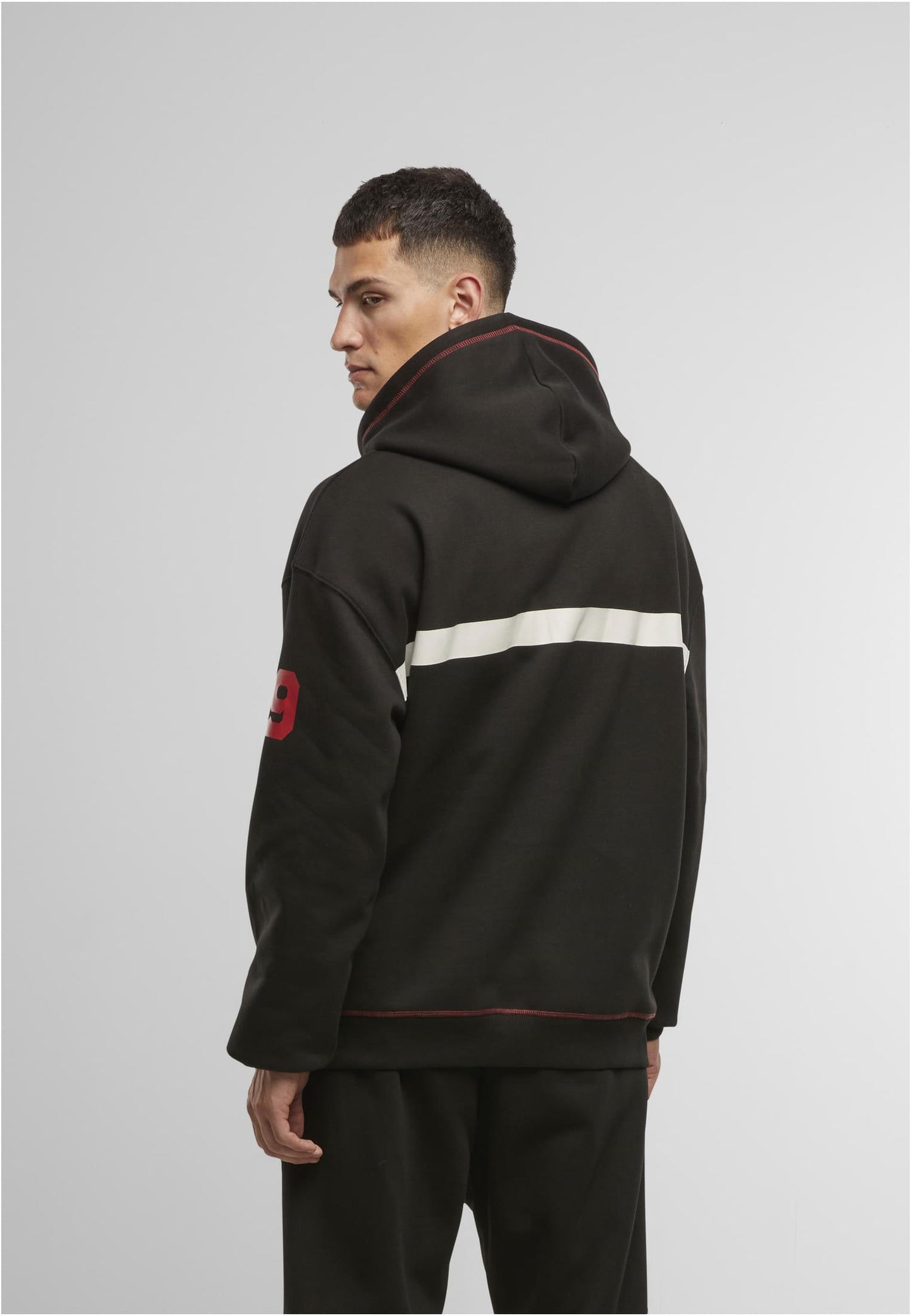 Rocawear Hoodie Pro Herren Rückenansicht schwarzer Baumwoll Hoodie