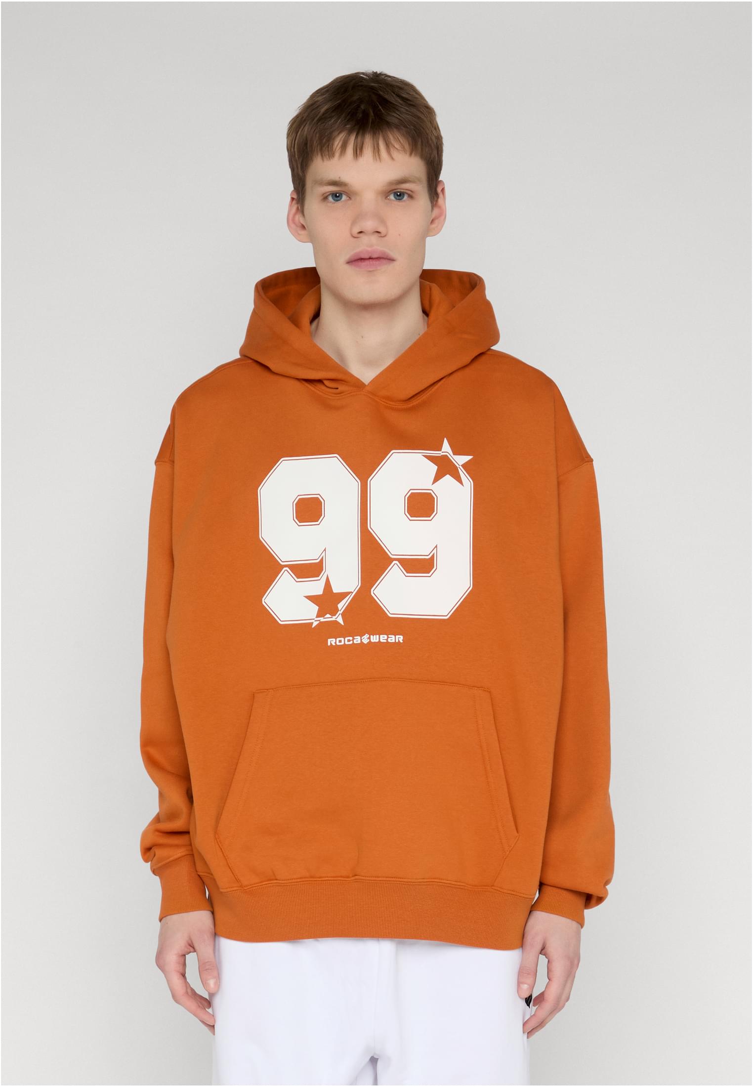 Rocawear STRAMBERS Hoody Orange Herren Hoodie Vorderansicht mit 99 Frontprint