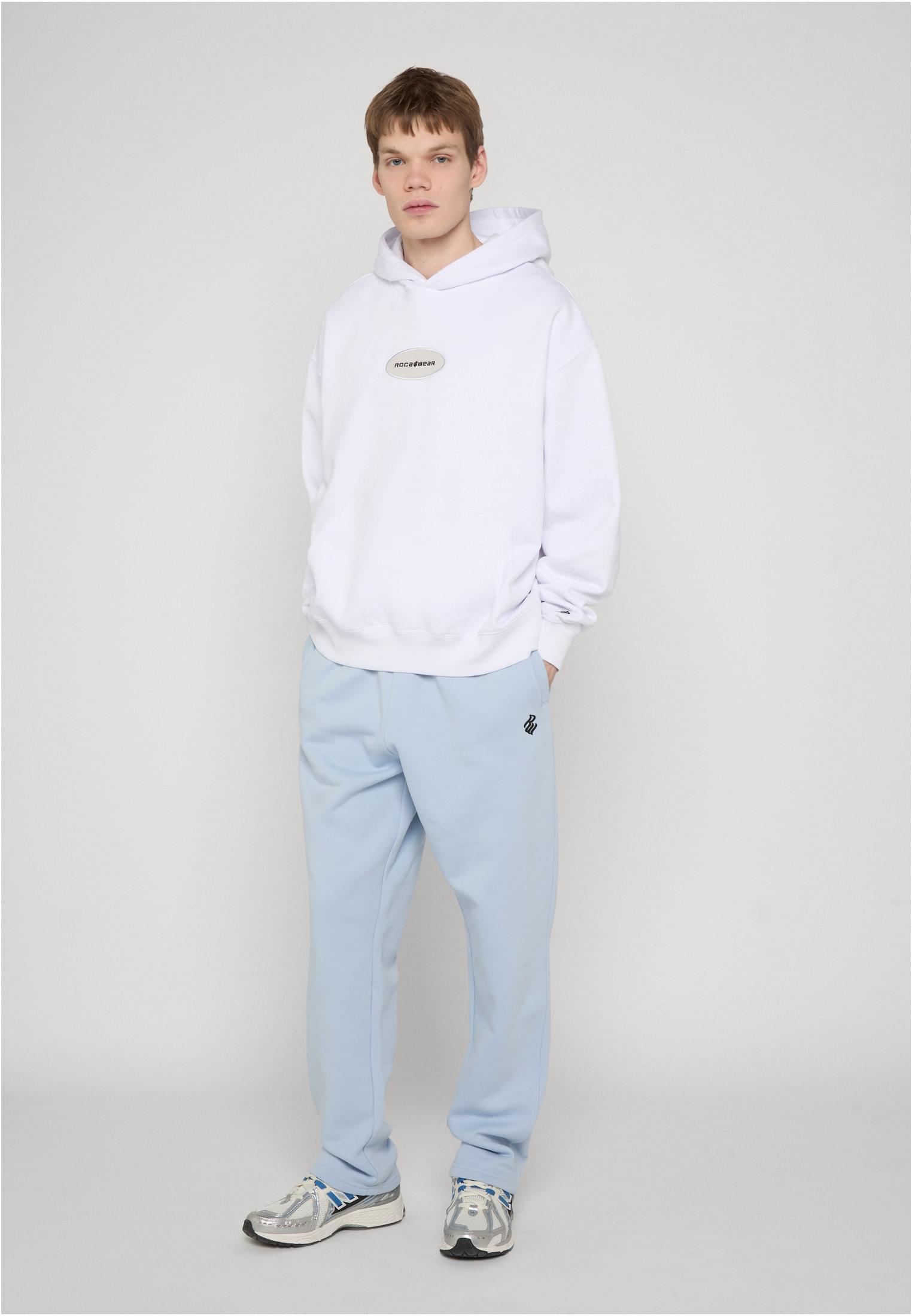 Rocawear SIMPLEROC Hoody Weiss Herren Hoodie Vorderansicht mit Logo-Patch