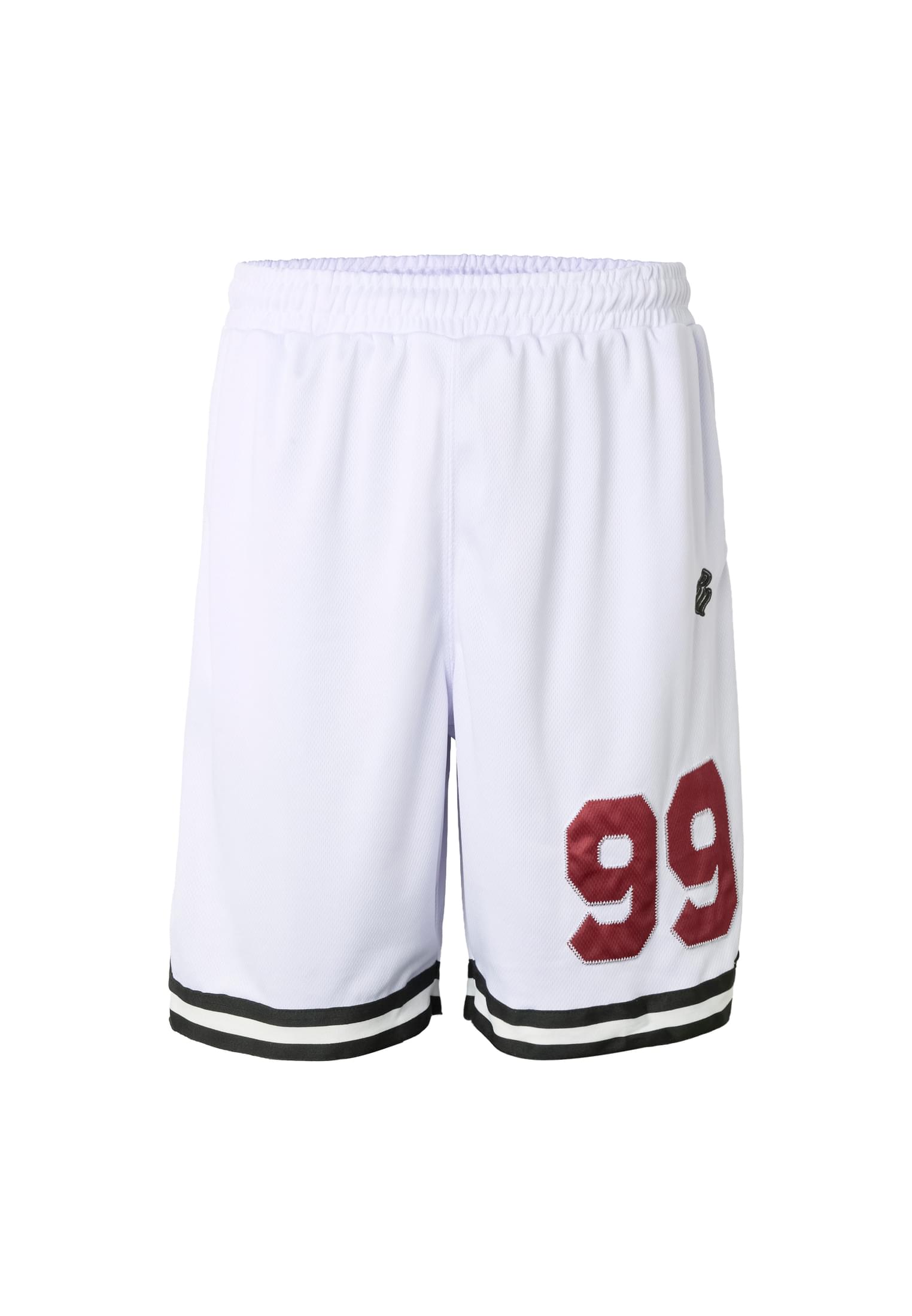 ROCAWEAR PRO SHORTS Herren Bright White Vorderansicht mit 99 Print