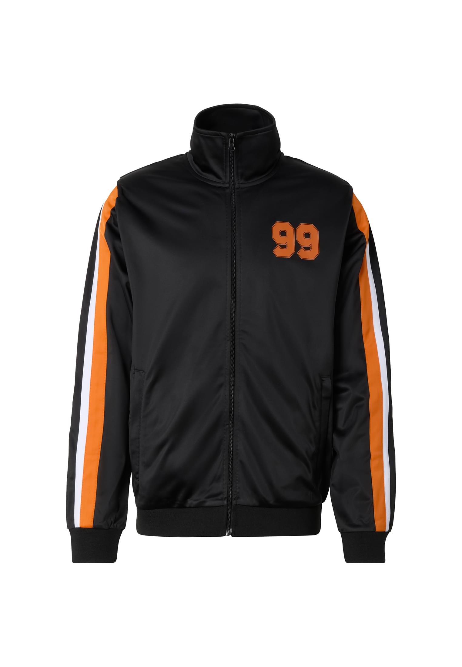 Rocawear KINGDOM Trackjacket Jet Black mit Kontraststreifen und 99 Brustprint