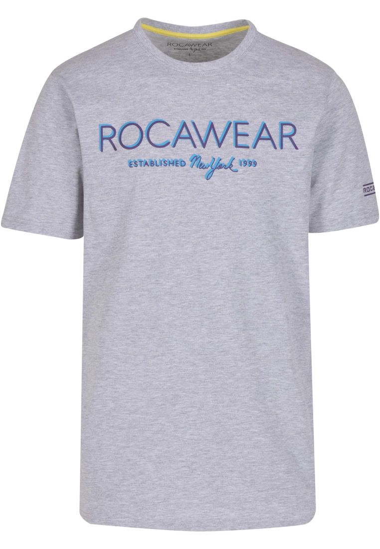 Rocawear NEON T-Shirt Grey Melange mit grossem Rocawear Logo-Print