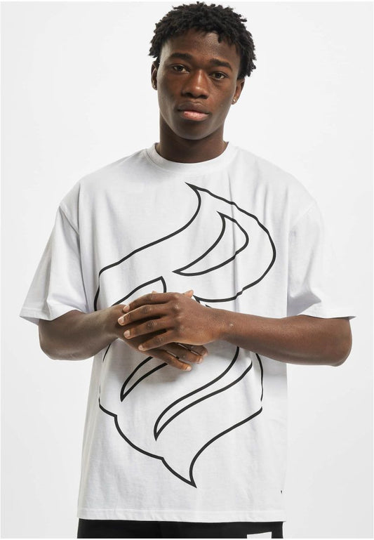 Rocawear WOODHAVEN T-Shirt White Herren T-Shirt Vorderansicht mit grossem Logo-Print