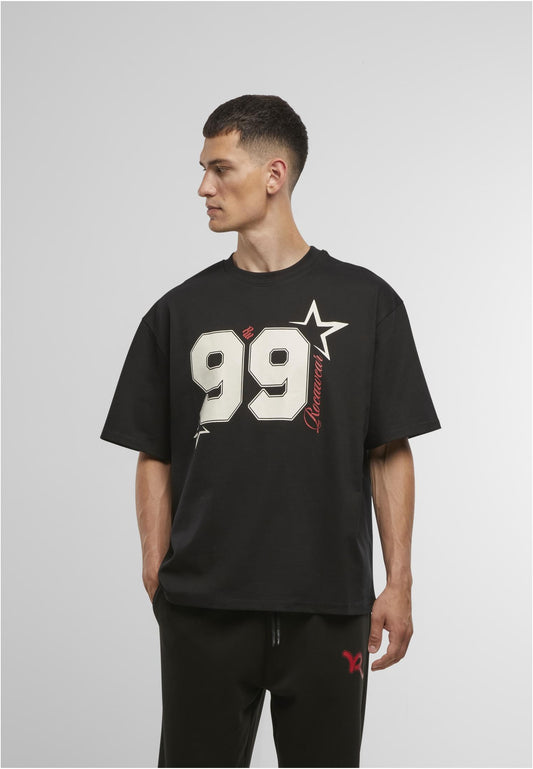 Rocawear T-Shirt Numbers Herren Schwarz Vorderansicht mit 99 Print