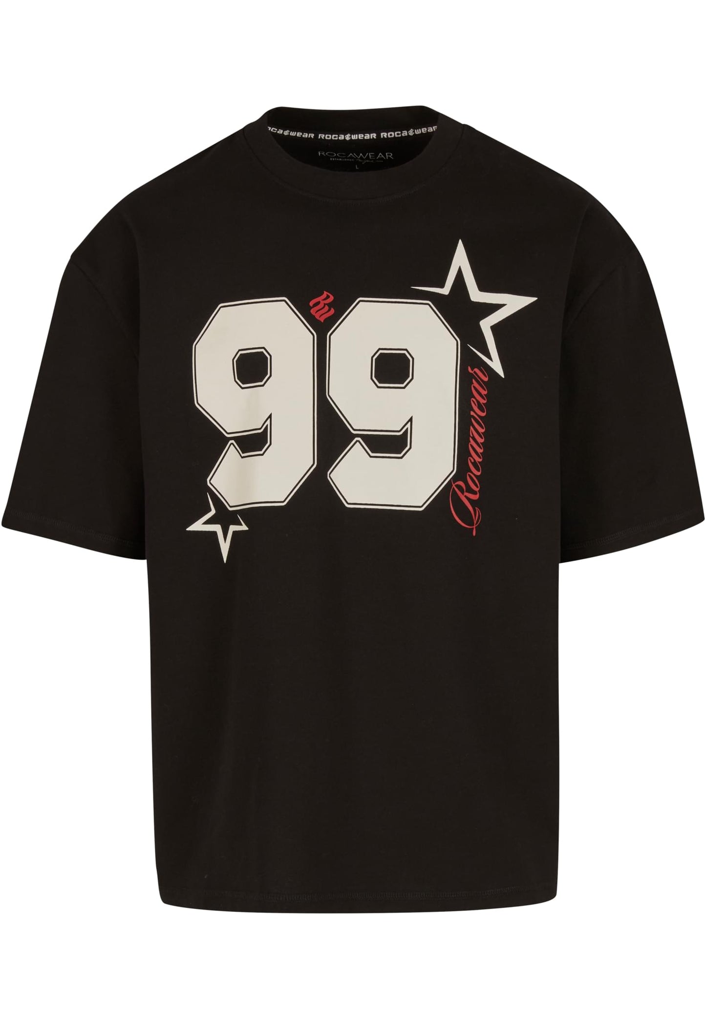 Rocawear T-Shirt Numbers Schwarz Vorderseite mit grossem Print