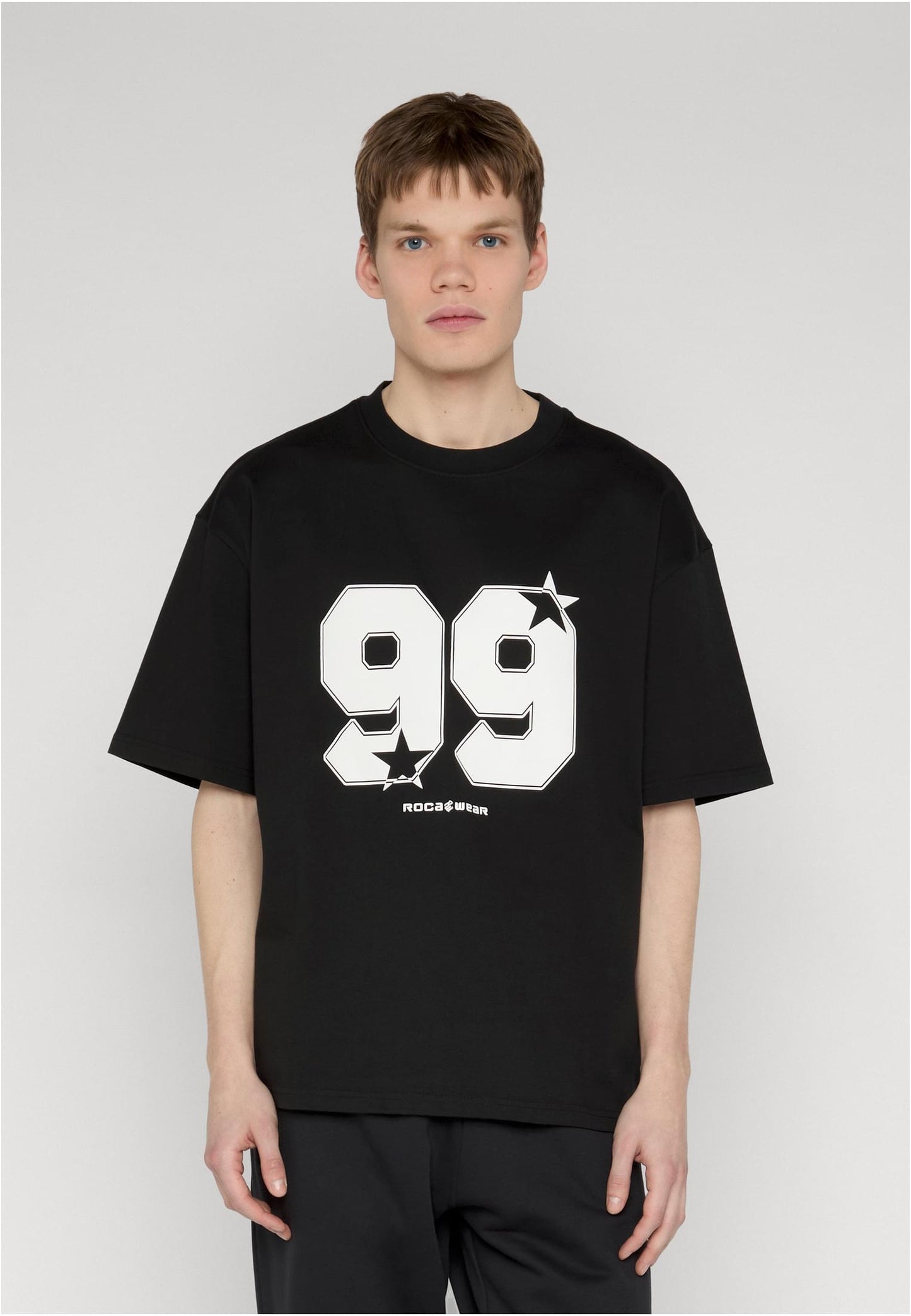 Rocawear STRAMBERS T-Shirt Black Herren T-Shirt Vorderansicht mit 99 Frontprint